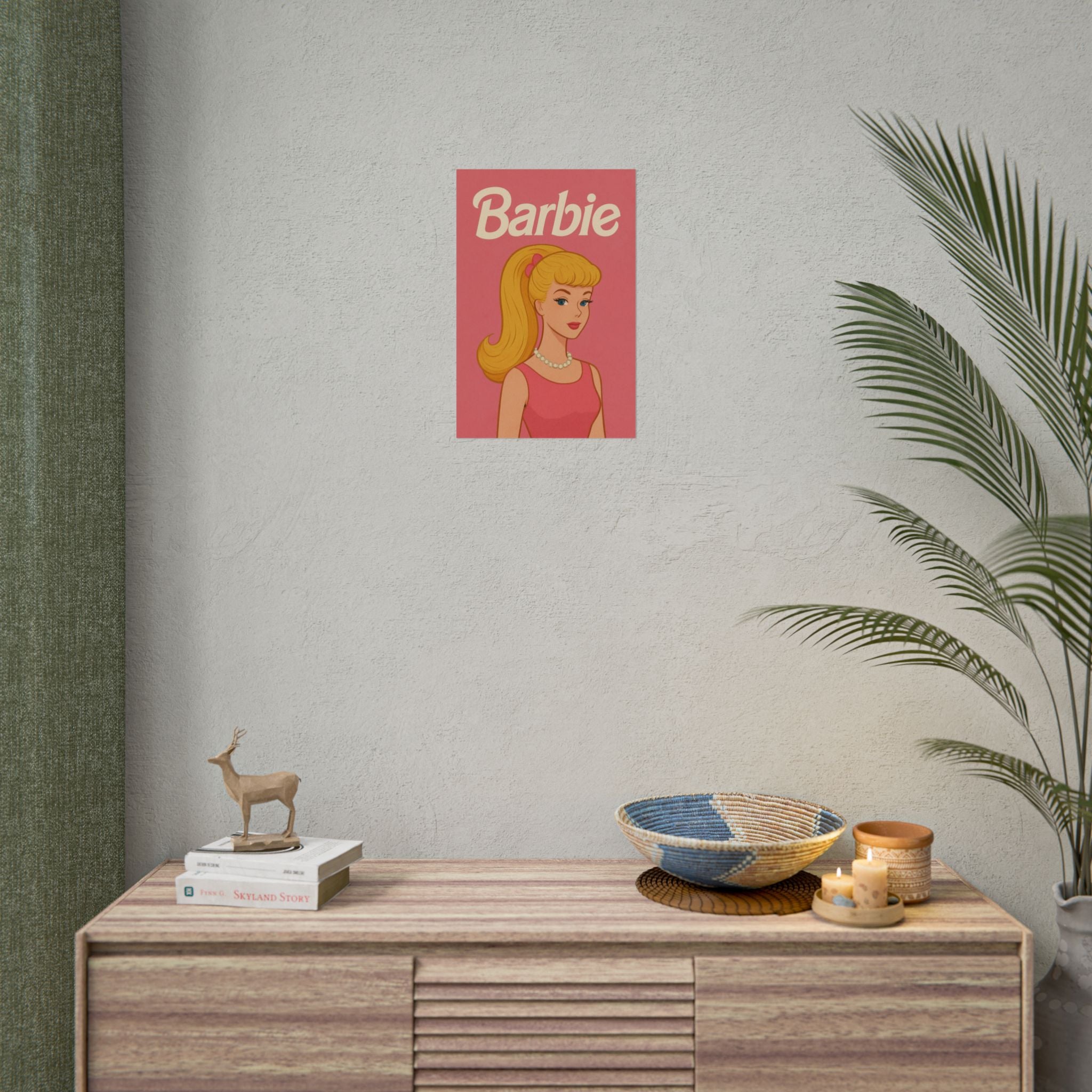 Vintage Pink Barbie Poster - Rolled Art Print