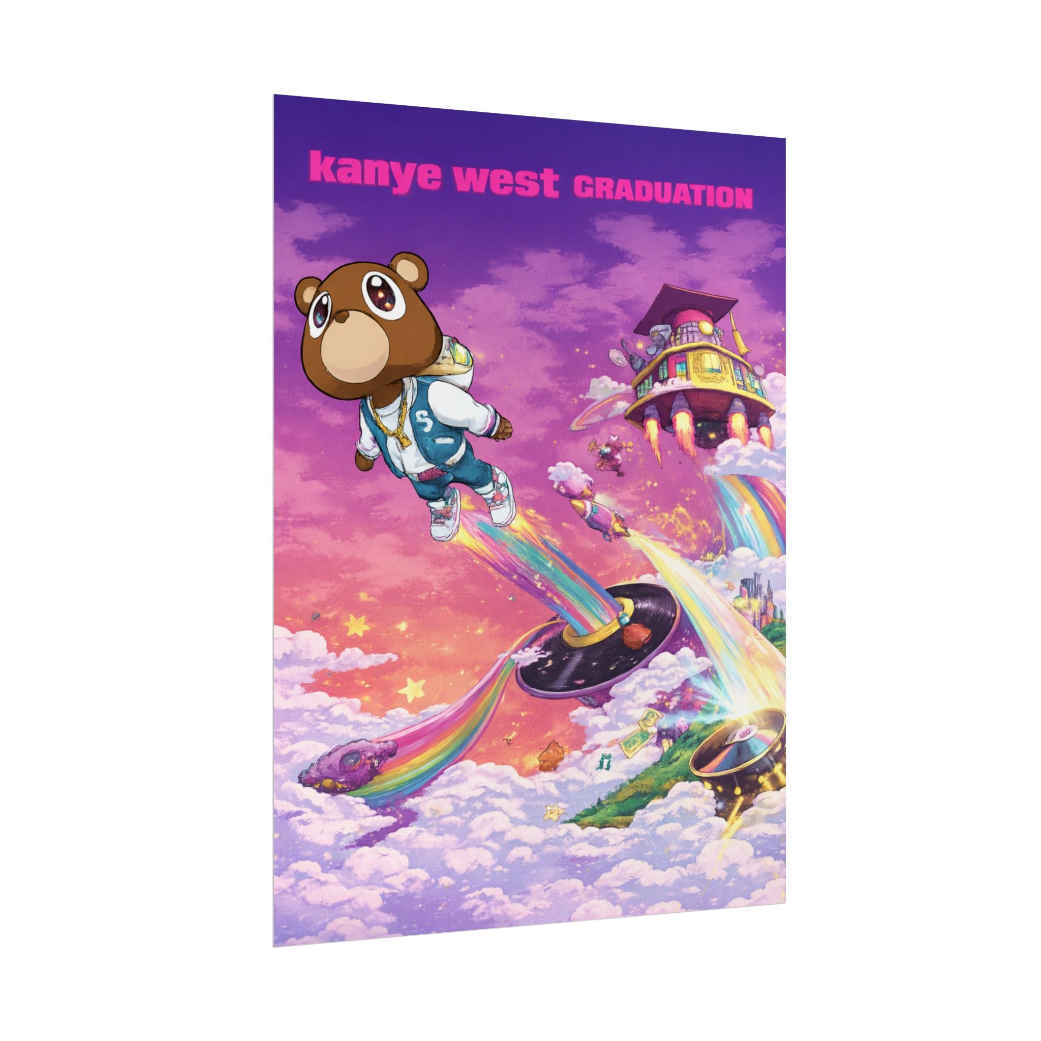 Kanye Graduation Album Art Poster - Colorful Kanye Graduation Print