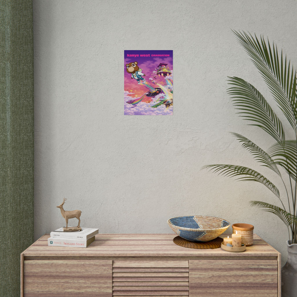 Kanye Graduation Album Art Poster - Colorful Kanye Graduation Print