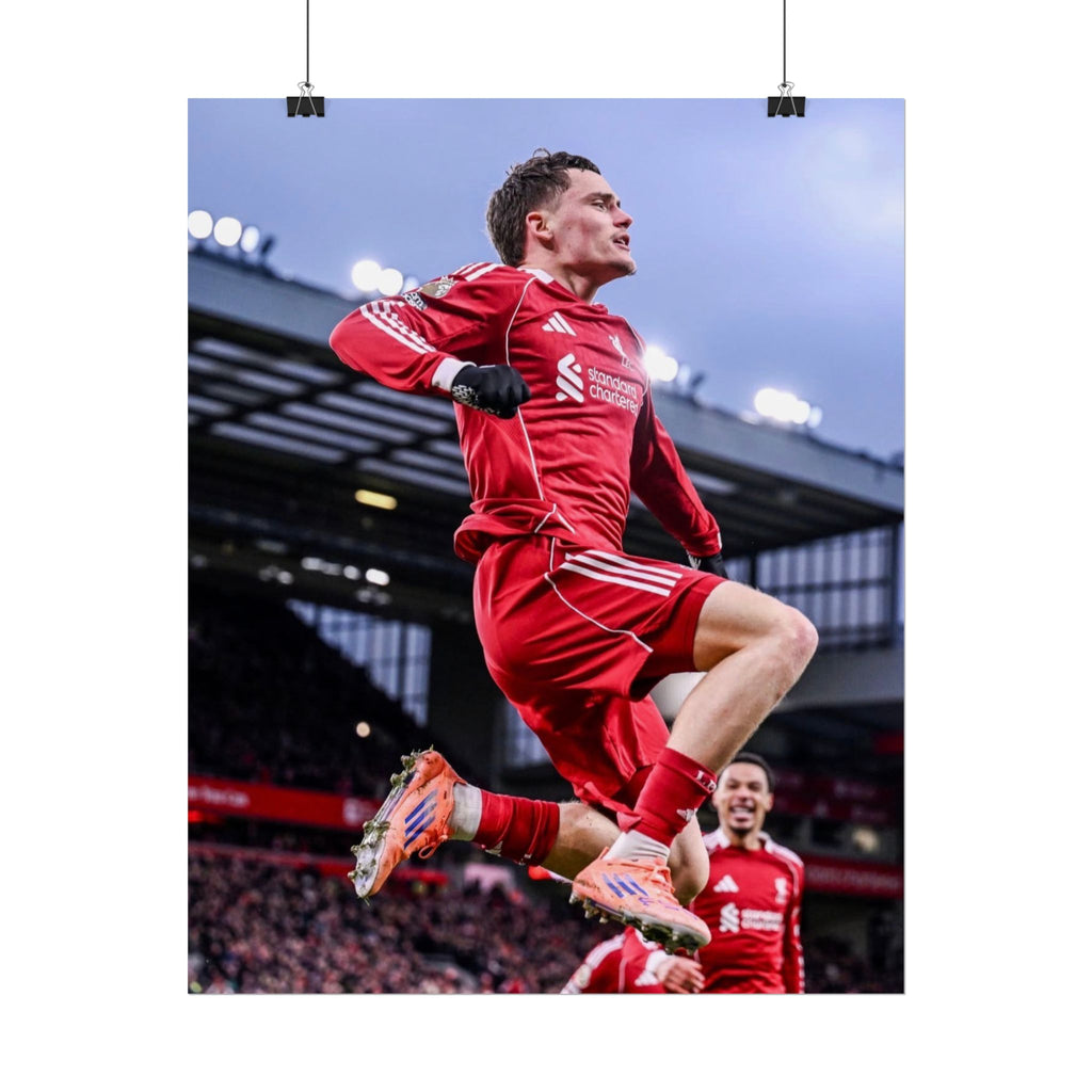 Florian Wirtz - Liverpool Football Star Action Poster