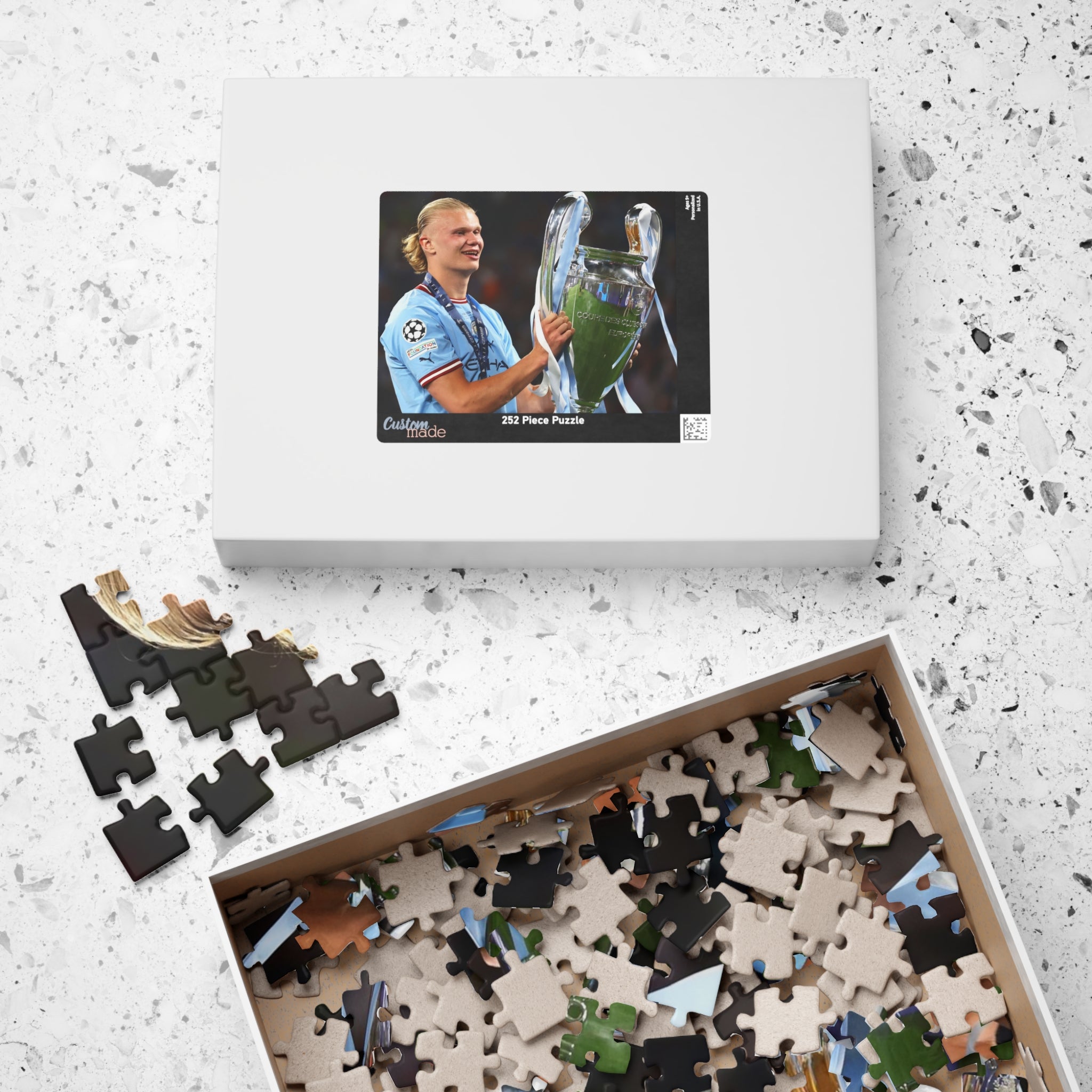 Erling Haaland Champion Trophy Soccer Puzzle — 252/520/1014‑Piece Football Jigsaw