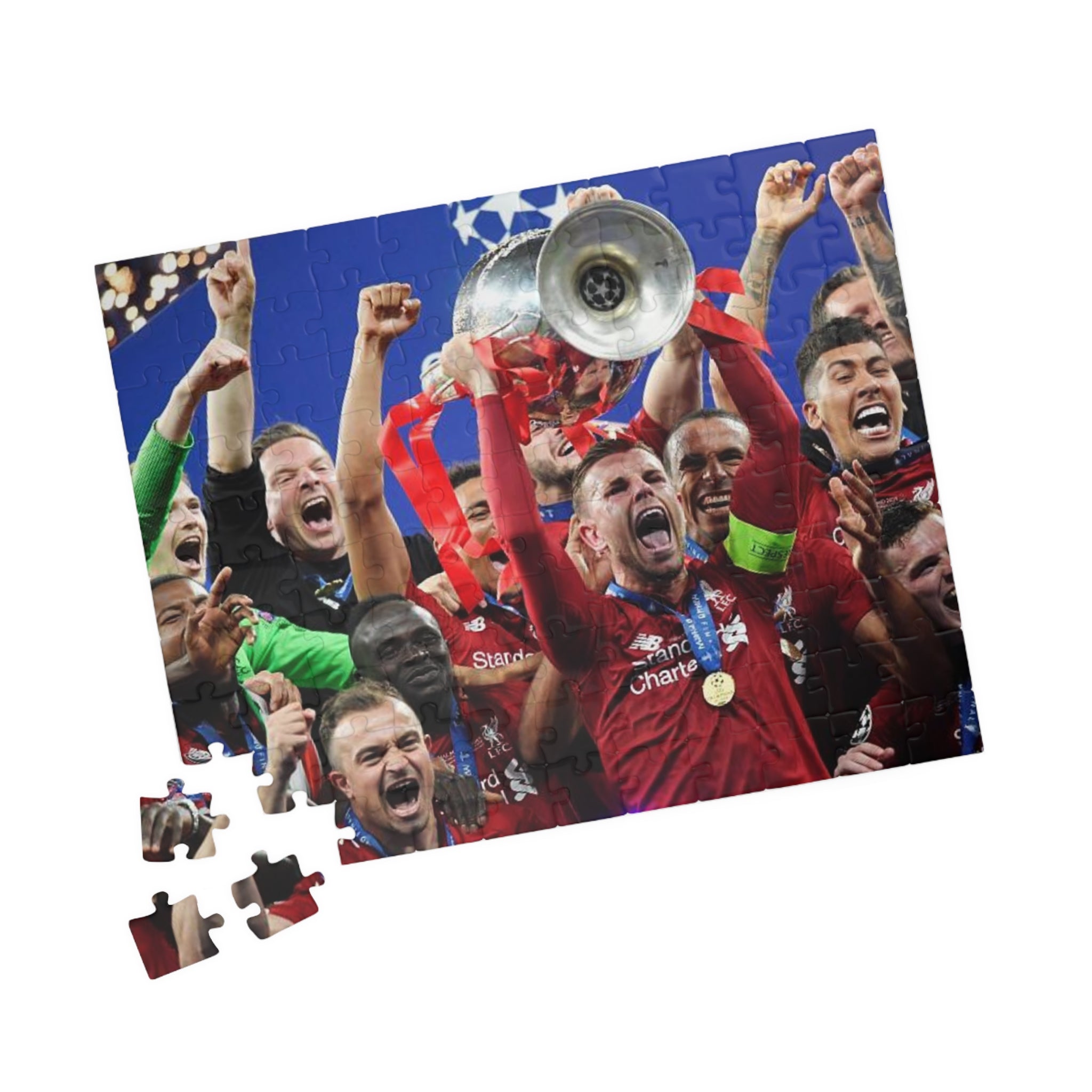 Liverpool Champions League Winners Celebration Puzzle — Soccer Trophy Victory Jigsaw (110–1014 pcs)