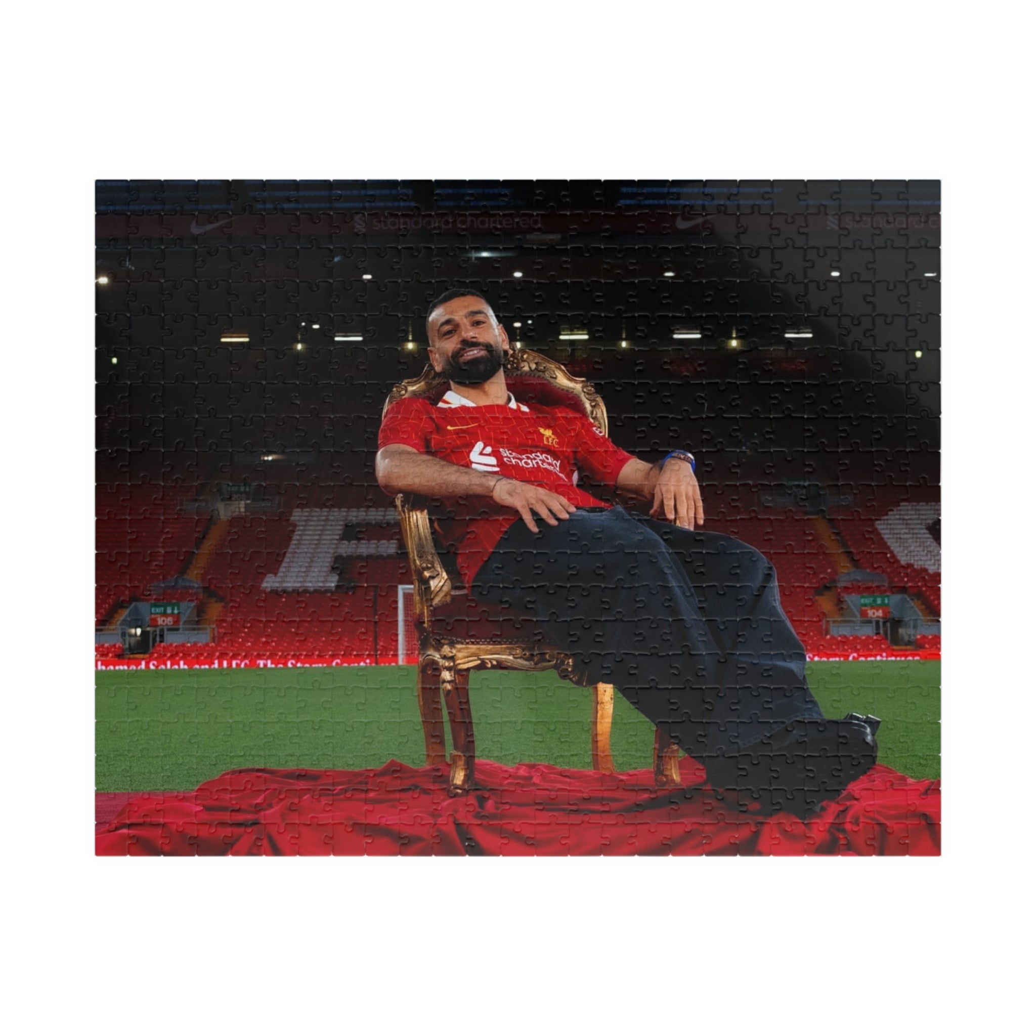 Mo Salah - Egyptian King Stadium Portrait Jigsaw Puzzle – 252/520/1014-Piece Sports Photo Puzzle