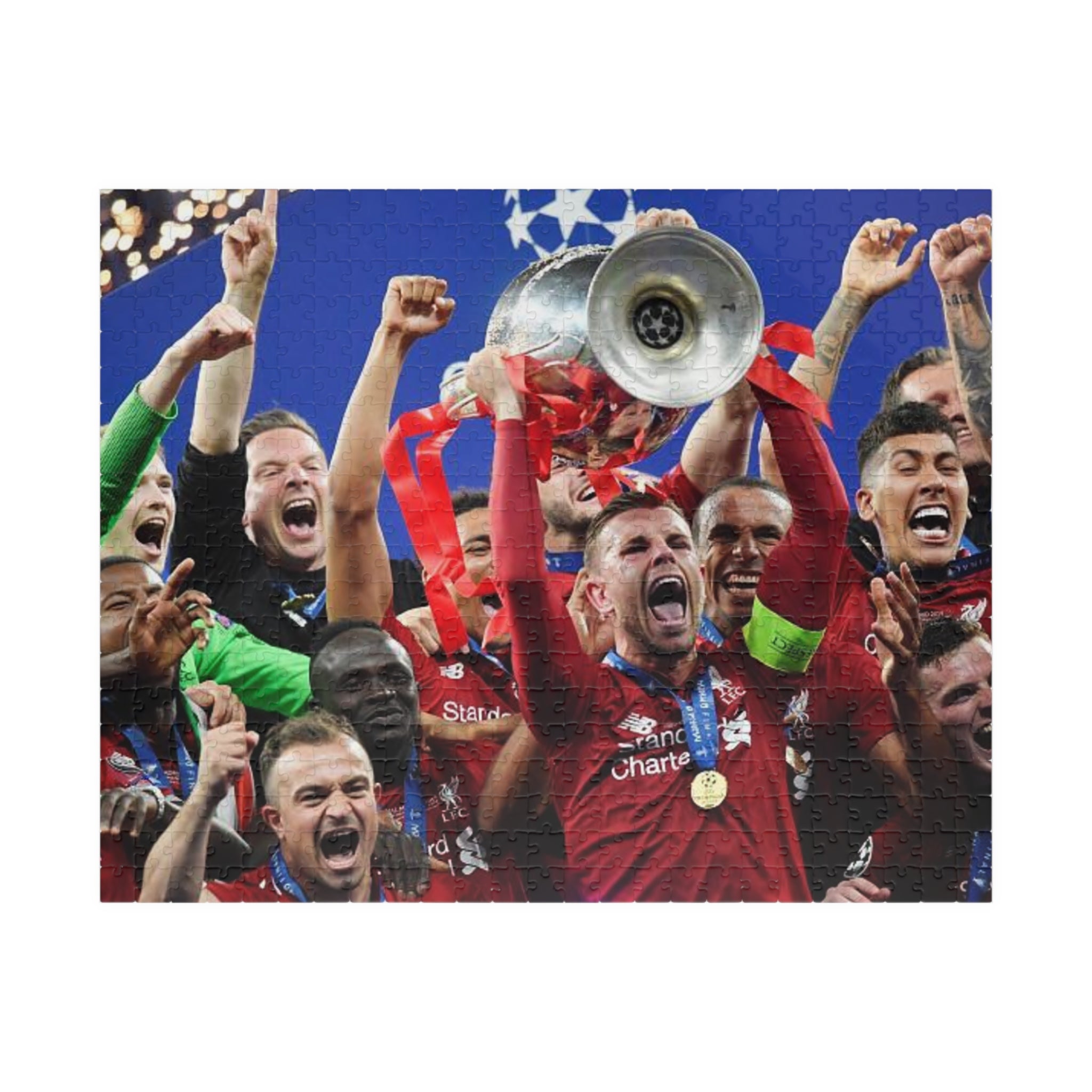 Liverpool Champions League Winners Celebration Puzzle — Soccer Trophy Victory Jigsaw (110–1014 pcs)