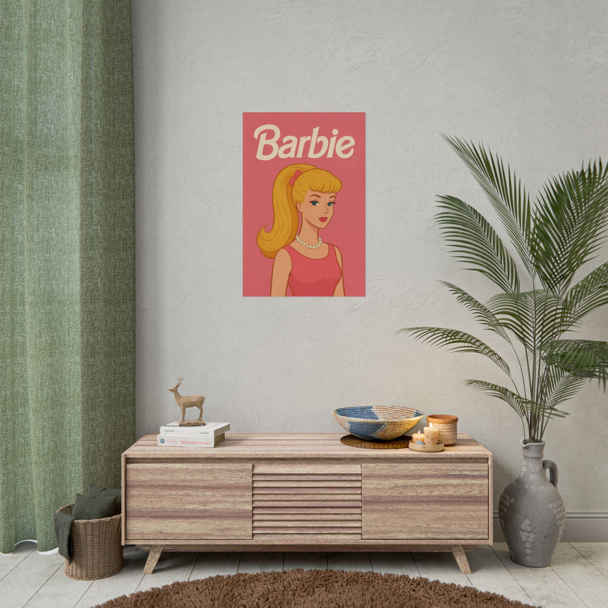 Vintage Pink Barbie Poster - Rolled Art Print