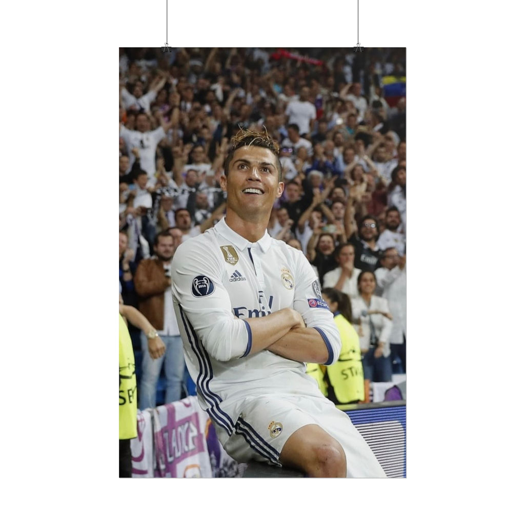 Cristiano Ronaldo Celebratory Rolled Poster — Real Madrid Football Wall Art