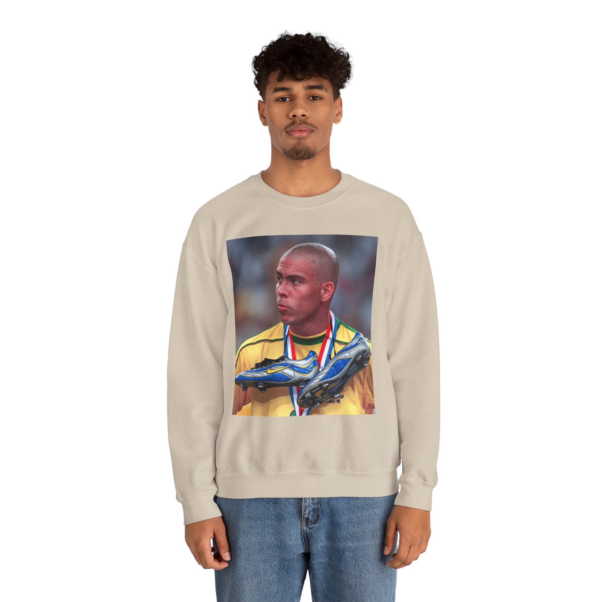 Ronaldo R9 Soccer Champion Photo Crewneck Sweatshirt