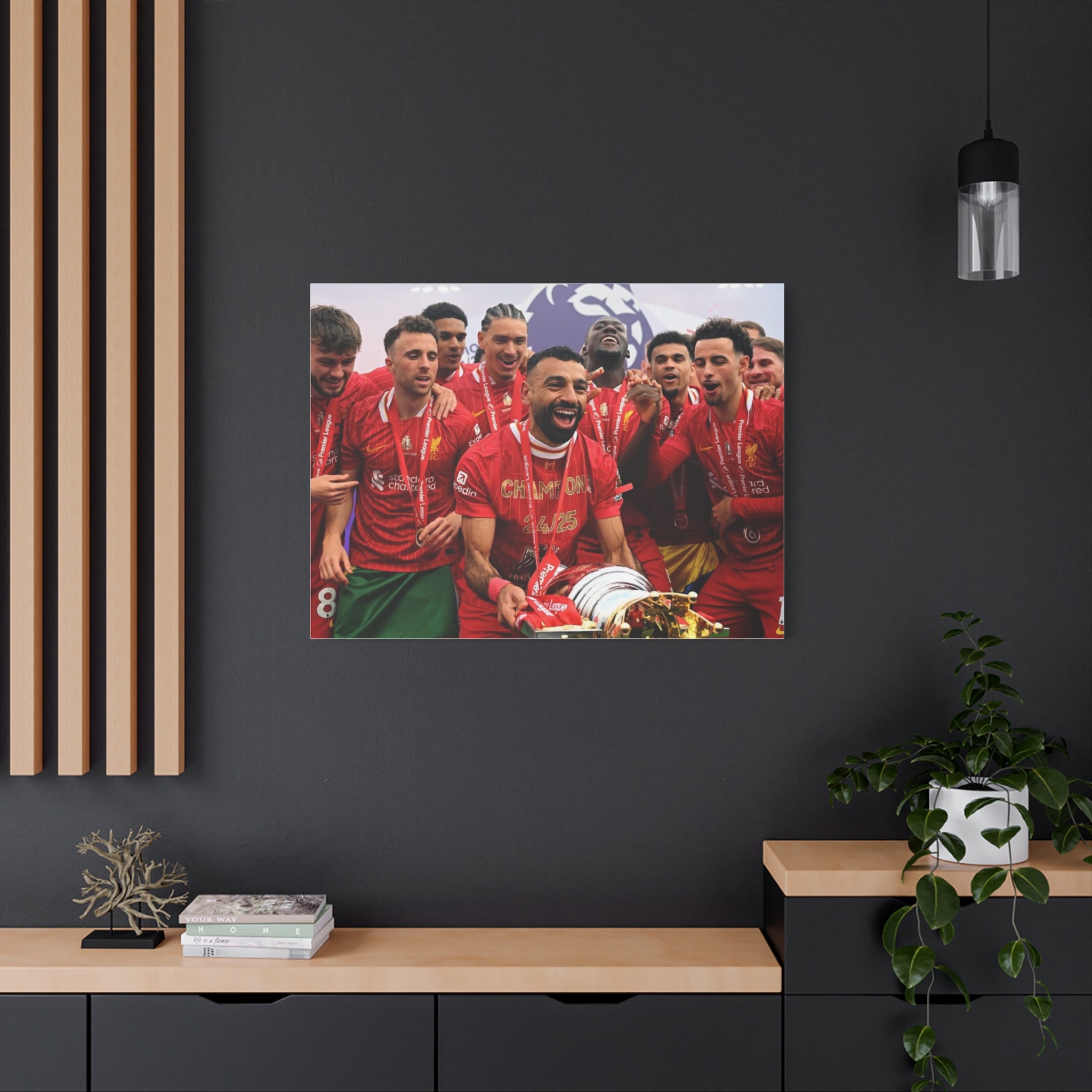 Liverpool Premier League Champions Celebration Matte Canvas Print