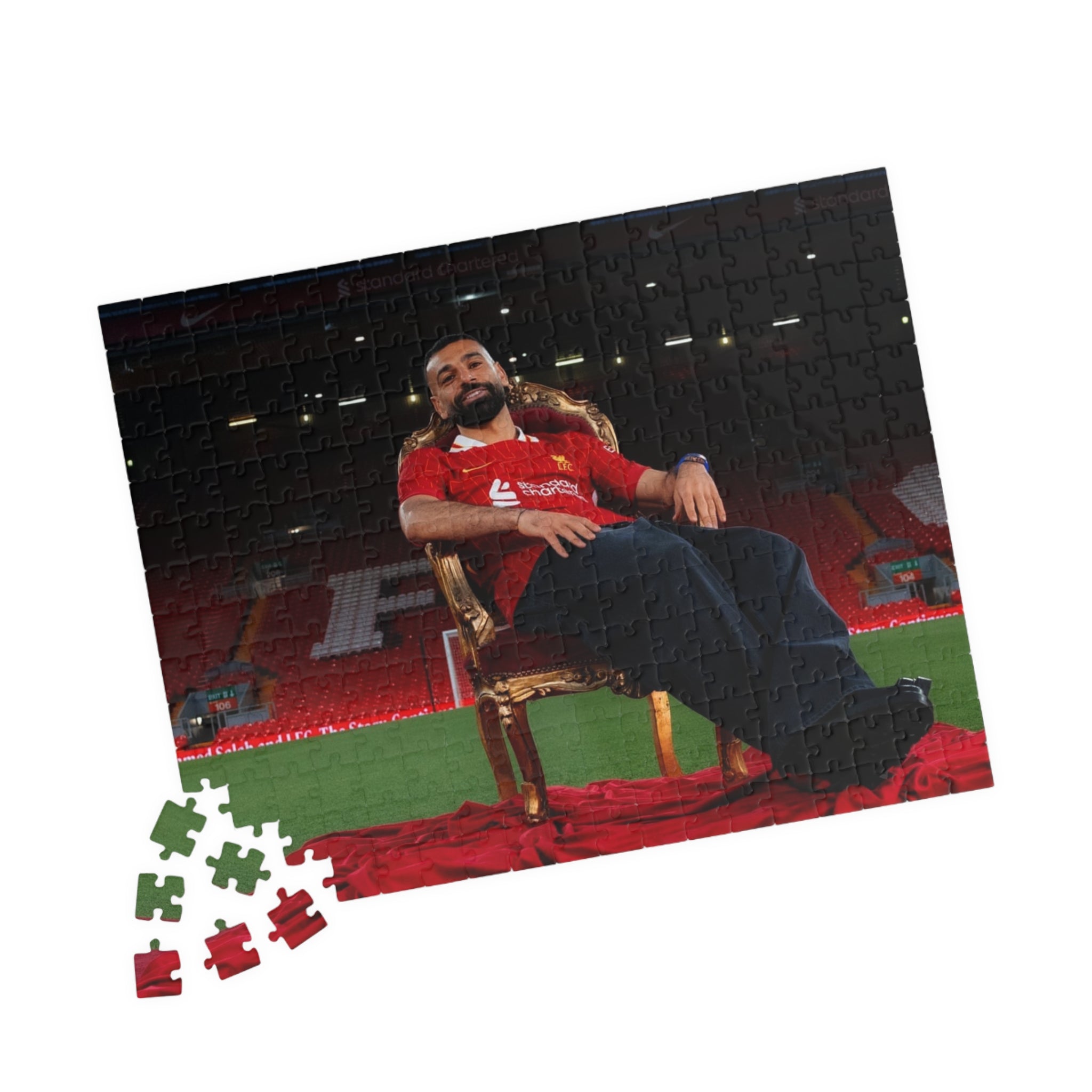 Mo Salah - Egyptian King Stadium Portrait Jigsaw Puzzle – 252/520/1014-Piece Sports Photo Puzzle