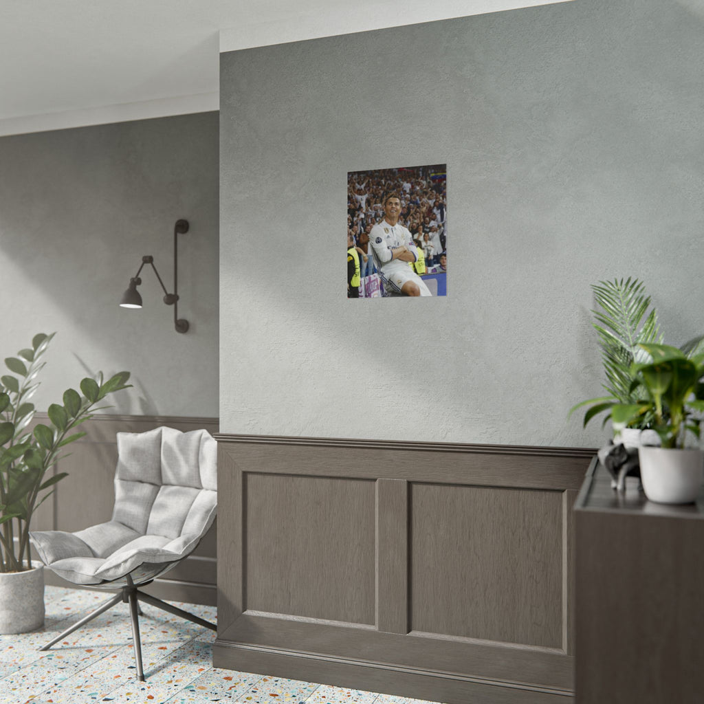 Cristiano Ronaldo Celebratory Rolled Poster — Real Madrid Football Wall Art