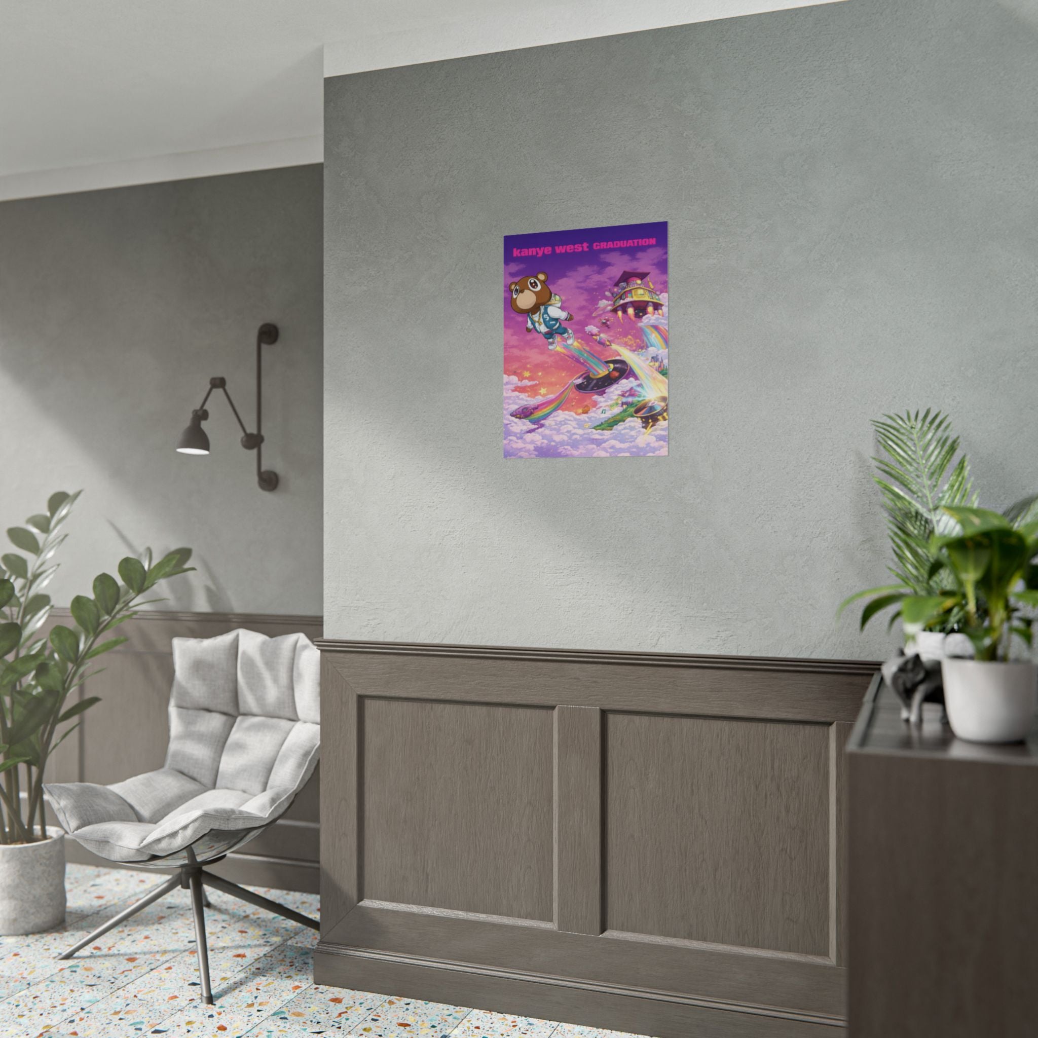 Kanye Graduation Album Art Poster - Colorful Kanye Graduation Print