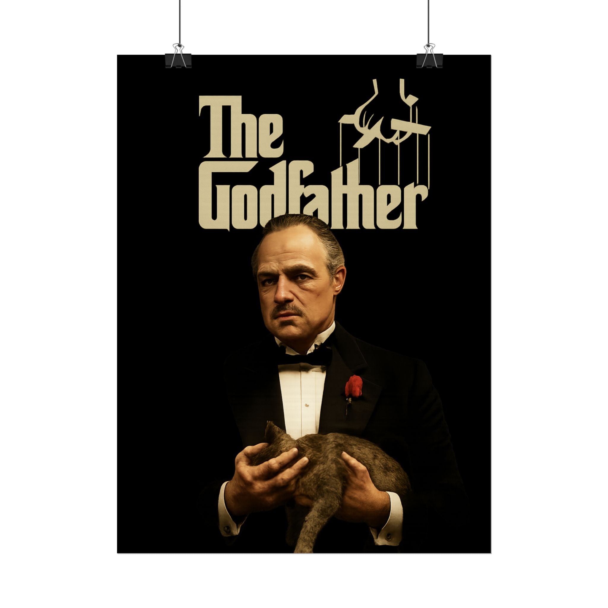 Rolled Poster — The Godfather Movie Logo & Don Vito Corleone Portrait