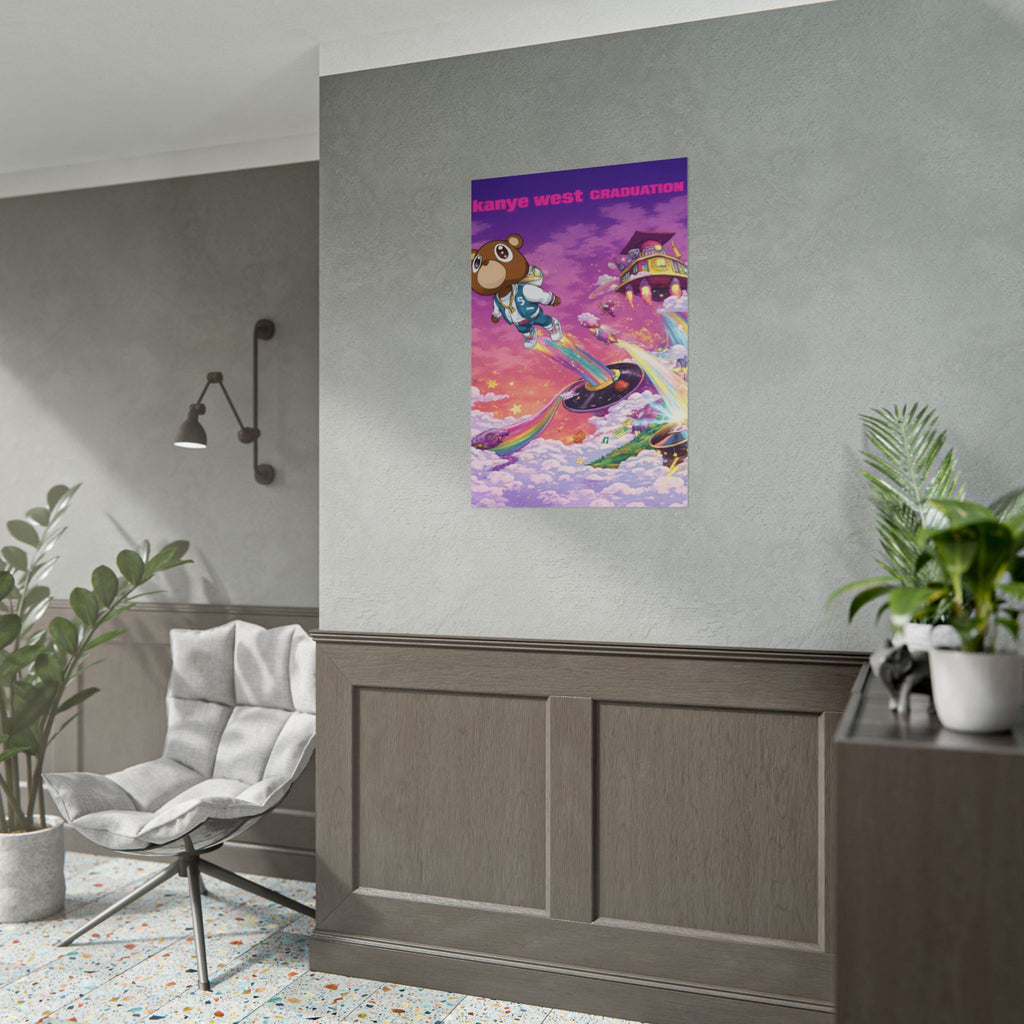 Kanye Graduation Album Art Poster - Colorful Kanye Graduation Print