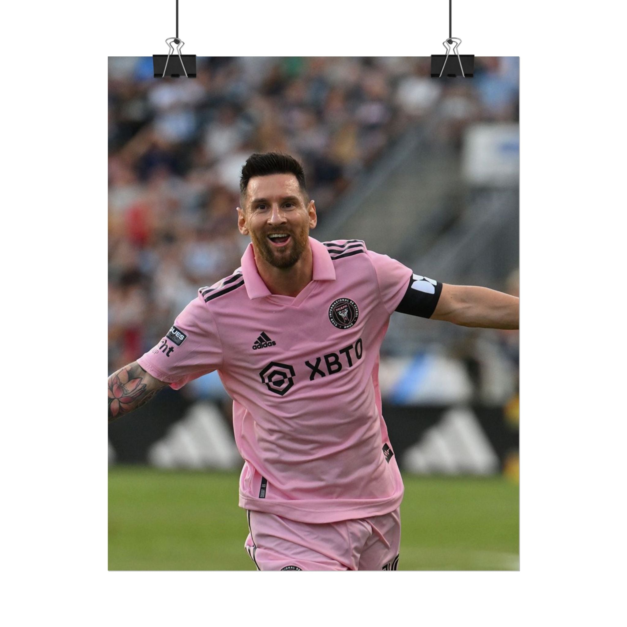 Lionel Messi Inter Miami Soccer Star Action Poster — Rolled Sports Poster