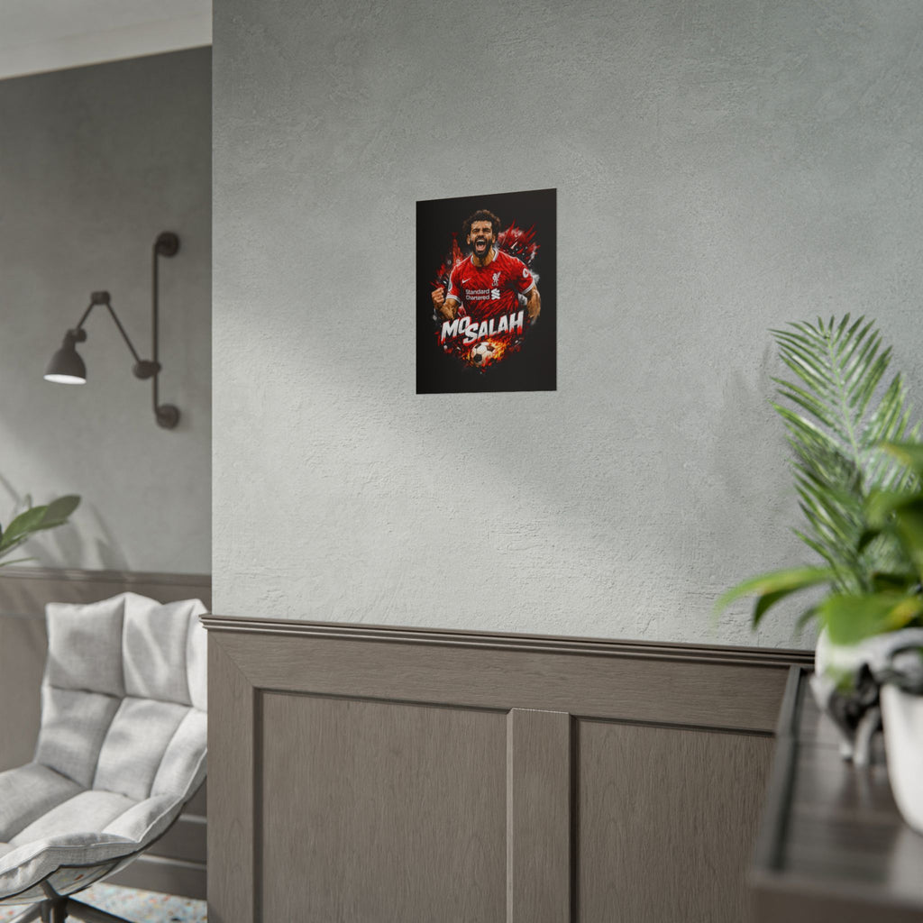 Mohamed Salah Football Poster — Rolled Soccer Wall Art