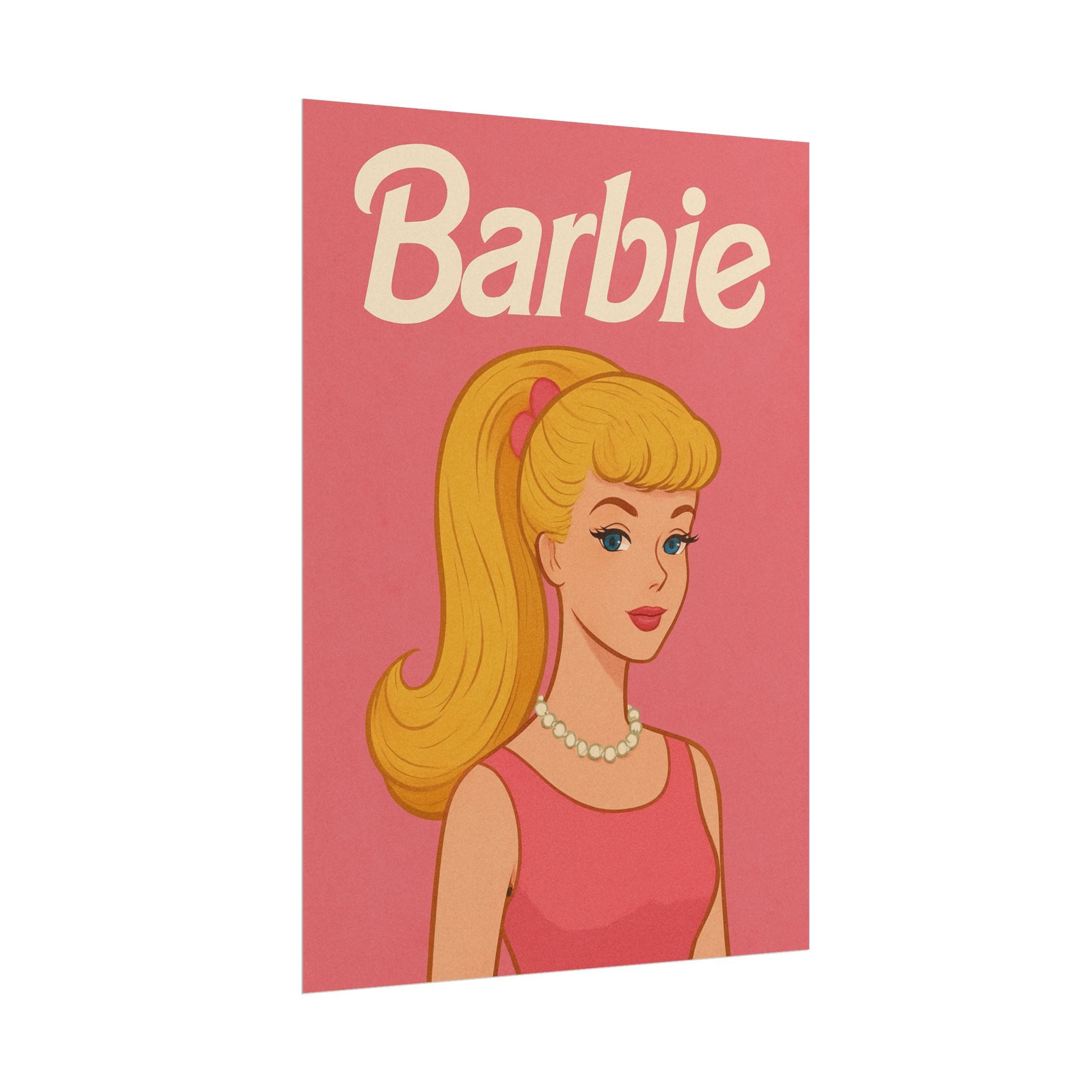 Vintage Pink Barbie Poster - Rolled Art Print
