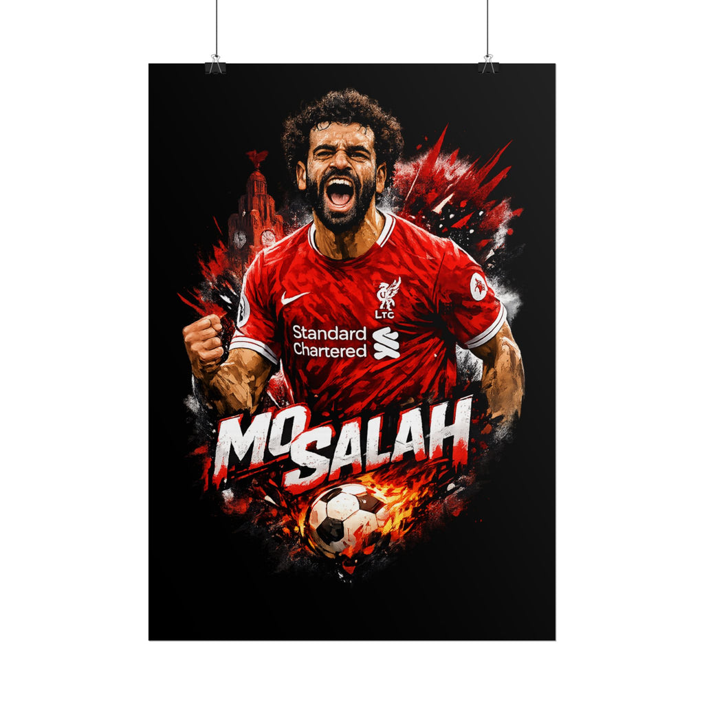 Mohamed Salah Football Poster — Rolled Soccer Wall Art
