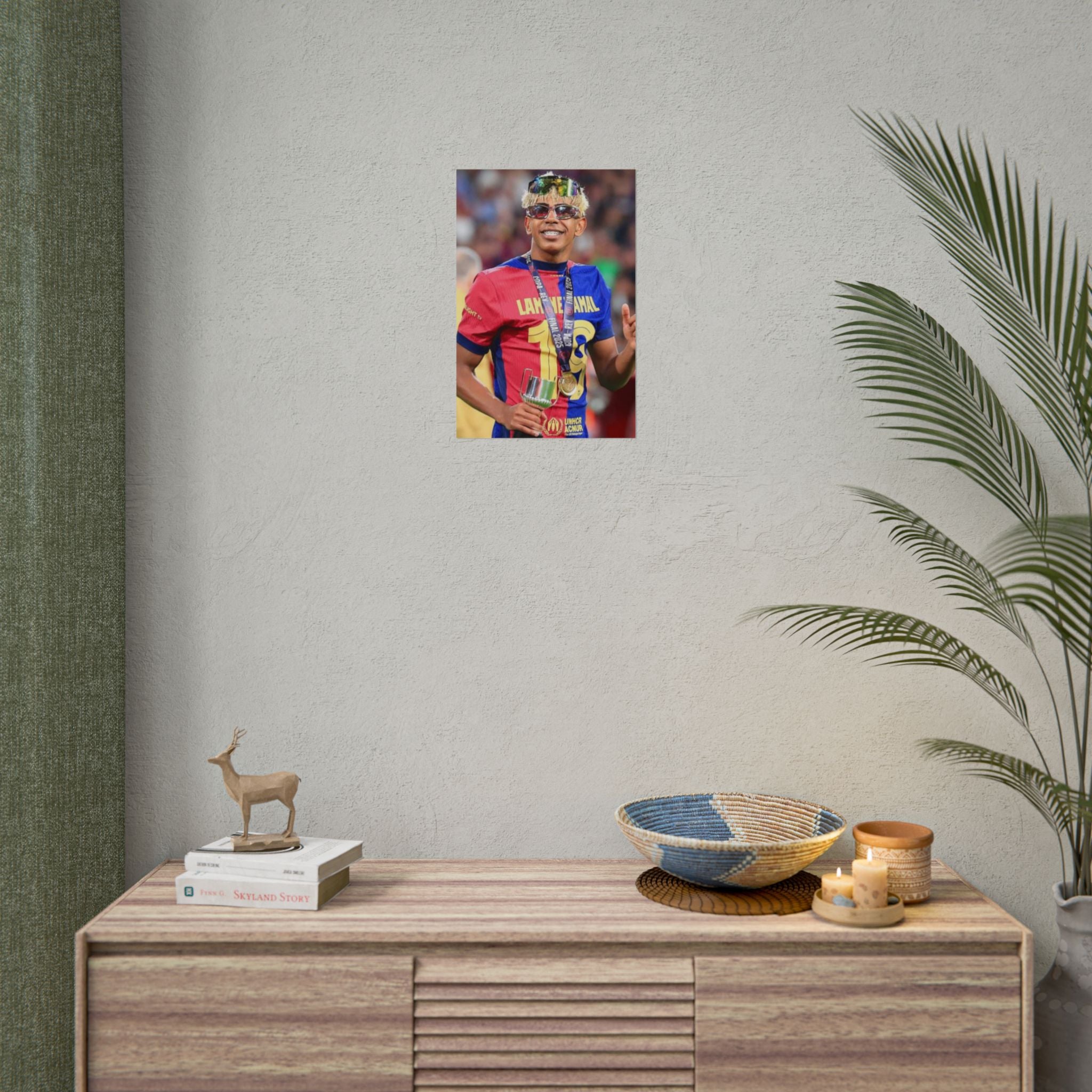 Lamine Yamal Rolled Poster — Vibrant Sports Champion Photo Print