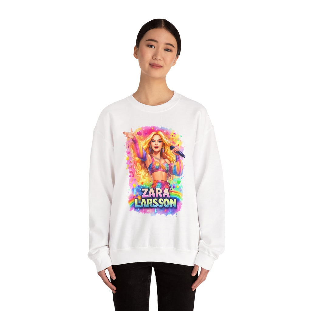 Zara Larsson Graphic Sweatshirt - Colorful Pop Star Crewneck