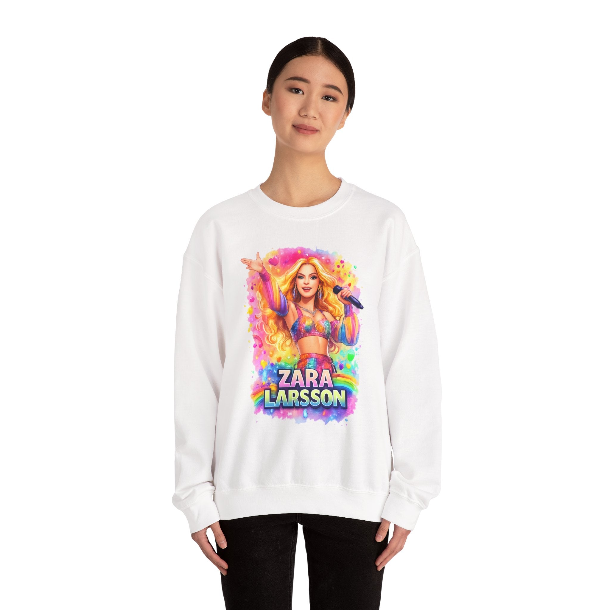 Zara Larsson Graphic Sweatshirt - Colorful Pop Star Crewneck