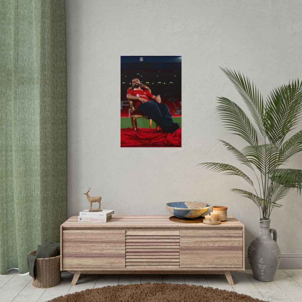 Mo Salah Poster — Liverpool Legend Throne Rolled Poster