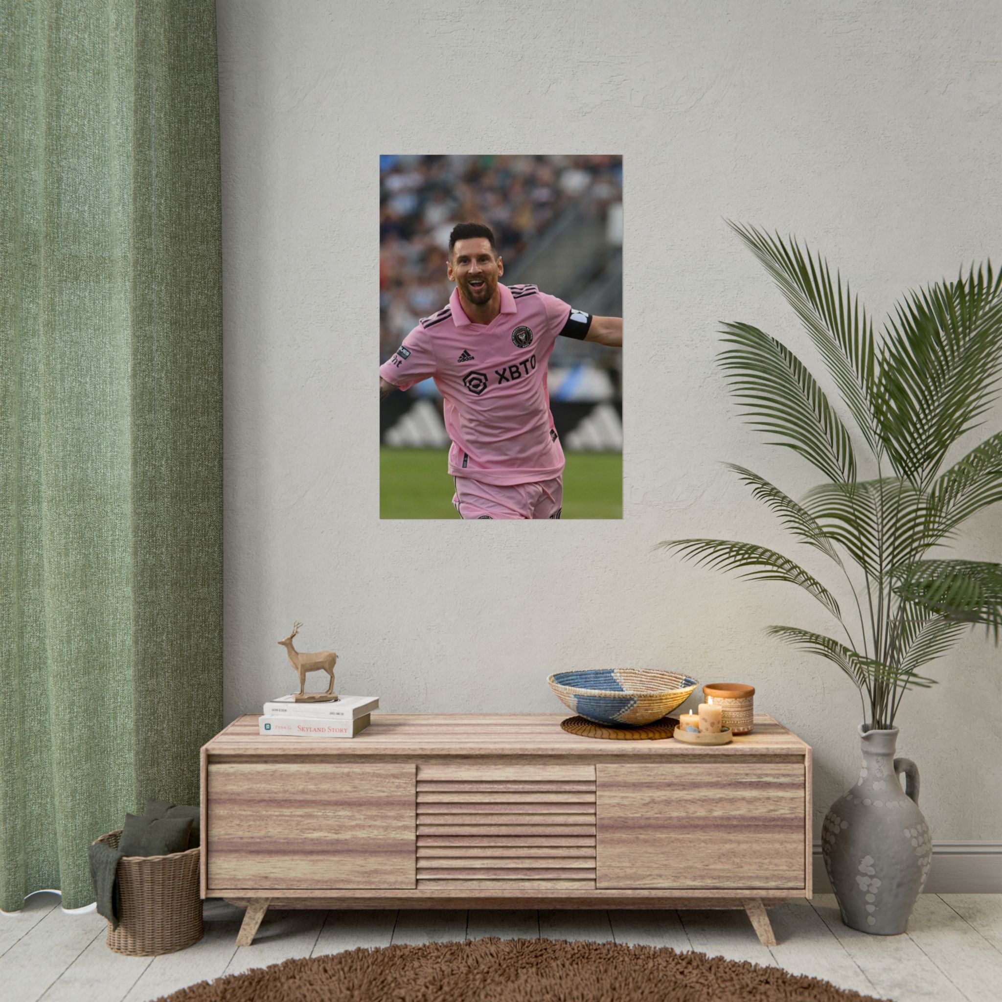 Lionel Messi Inter Miami Soccer Star Action Poster — Rolled Sports Poster