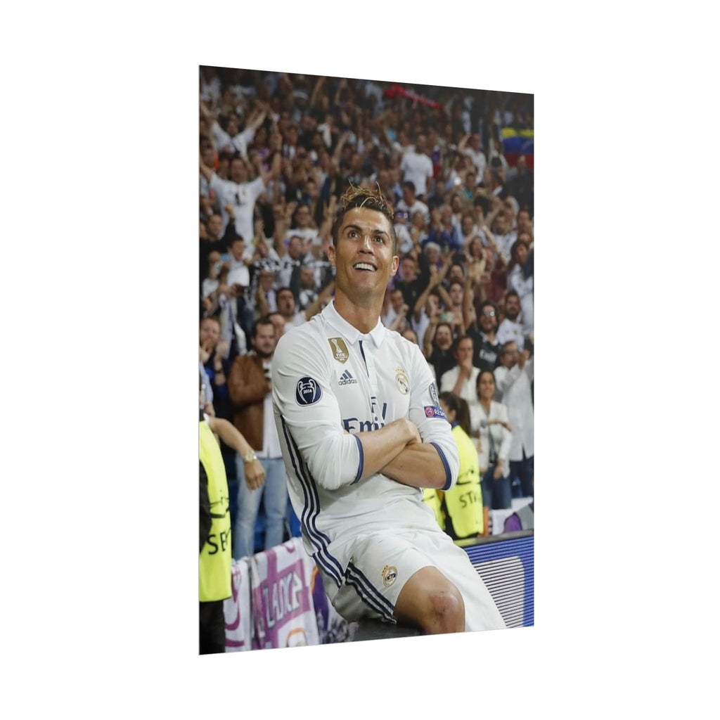 Cristiano Ronaldo Celebratory Rolled Poster — Real Madrid Football Wall Art