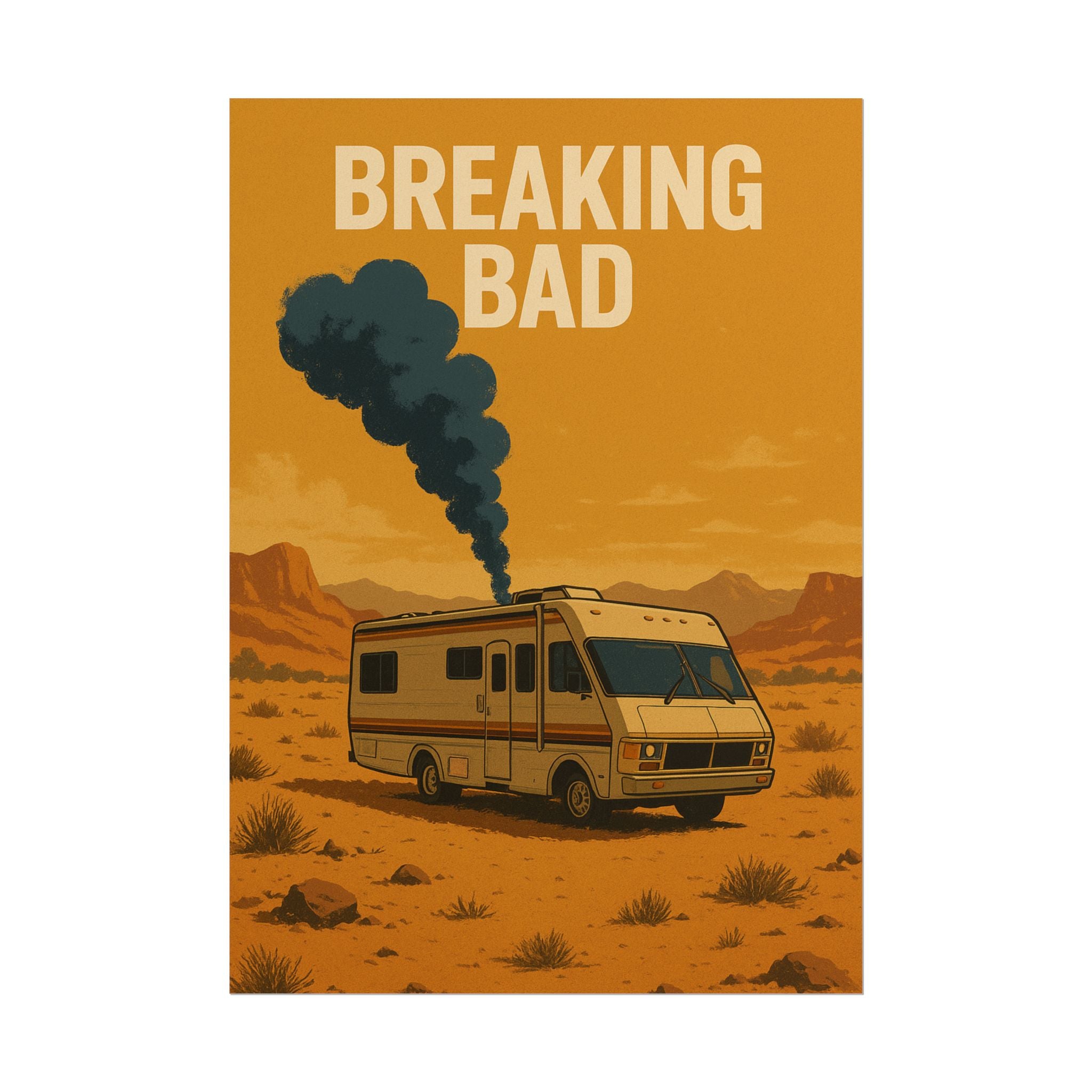 Breaking Bad RV Poster — Desert Camper Art Print (Rolled Poster)