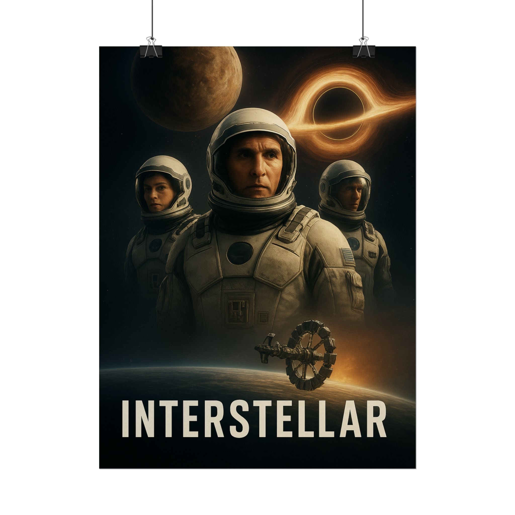 Interstellar Movie Poster — Rolled Sci‑Fi Poster