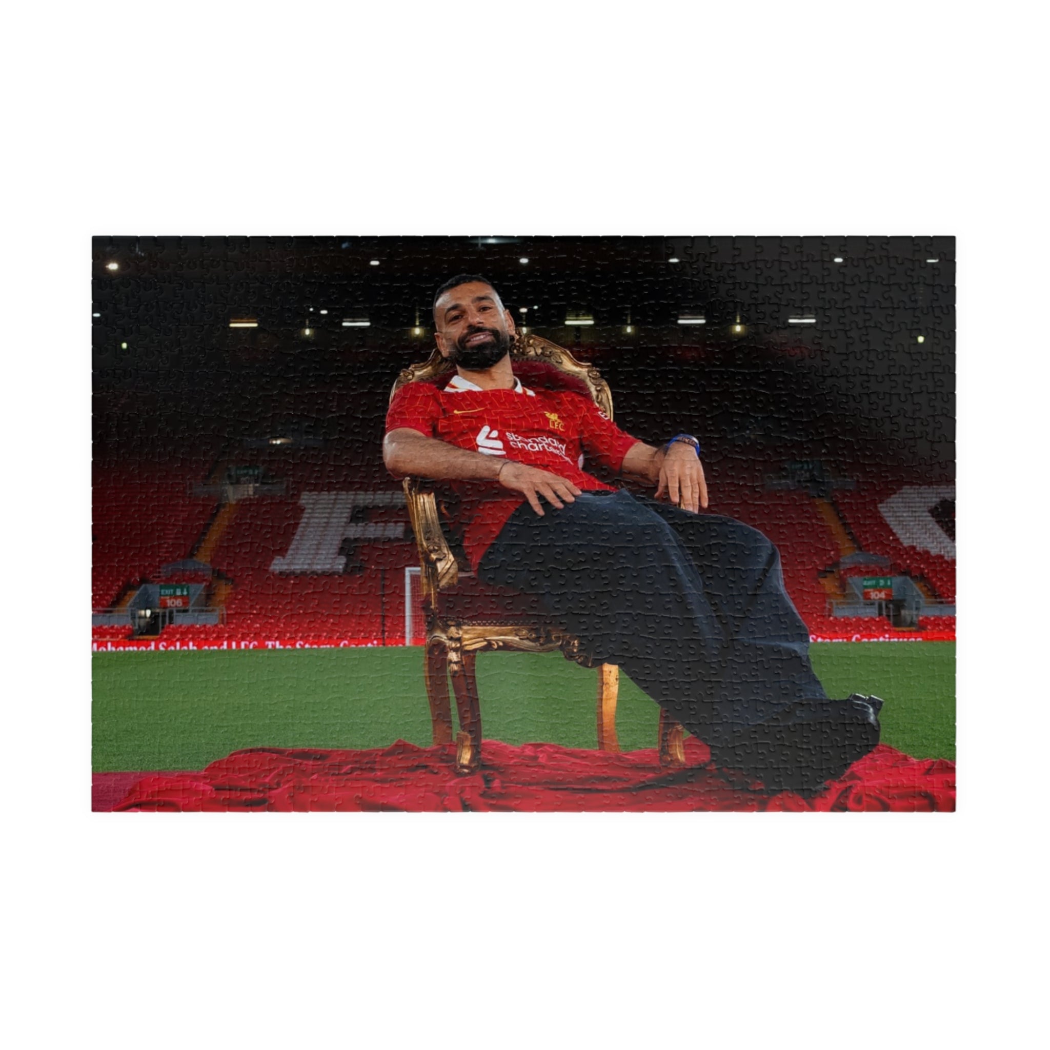 Mo Salah - Egyptian King Stadium Portrait Jigsaw Puzzle – 252/520/1014-Piece Sports Photo Puzzle