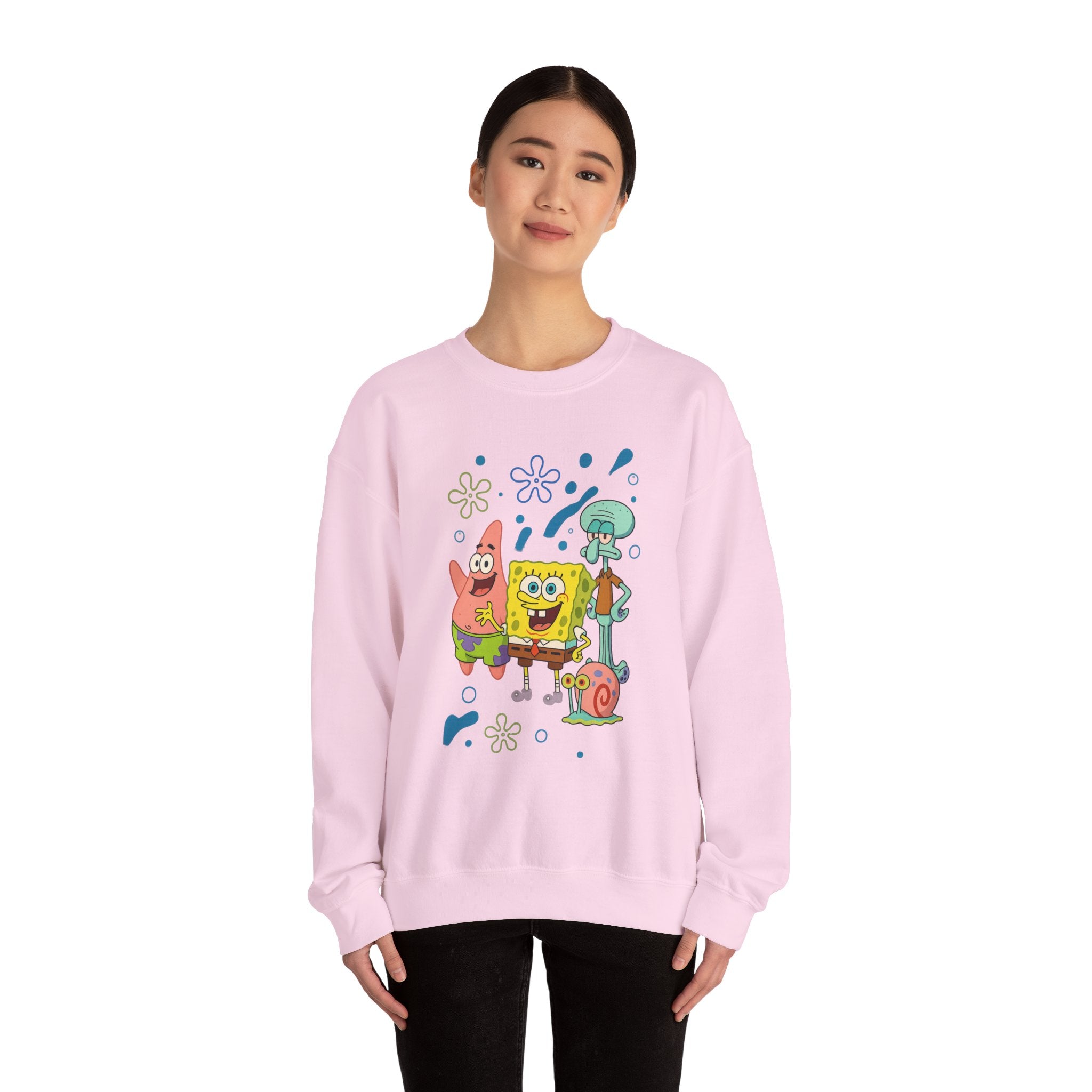 SpongeBob Crewneck Sweatshirt – Bikini Bottom Friends Graphic