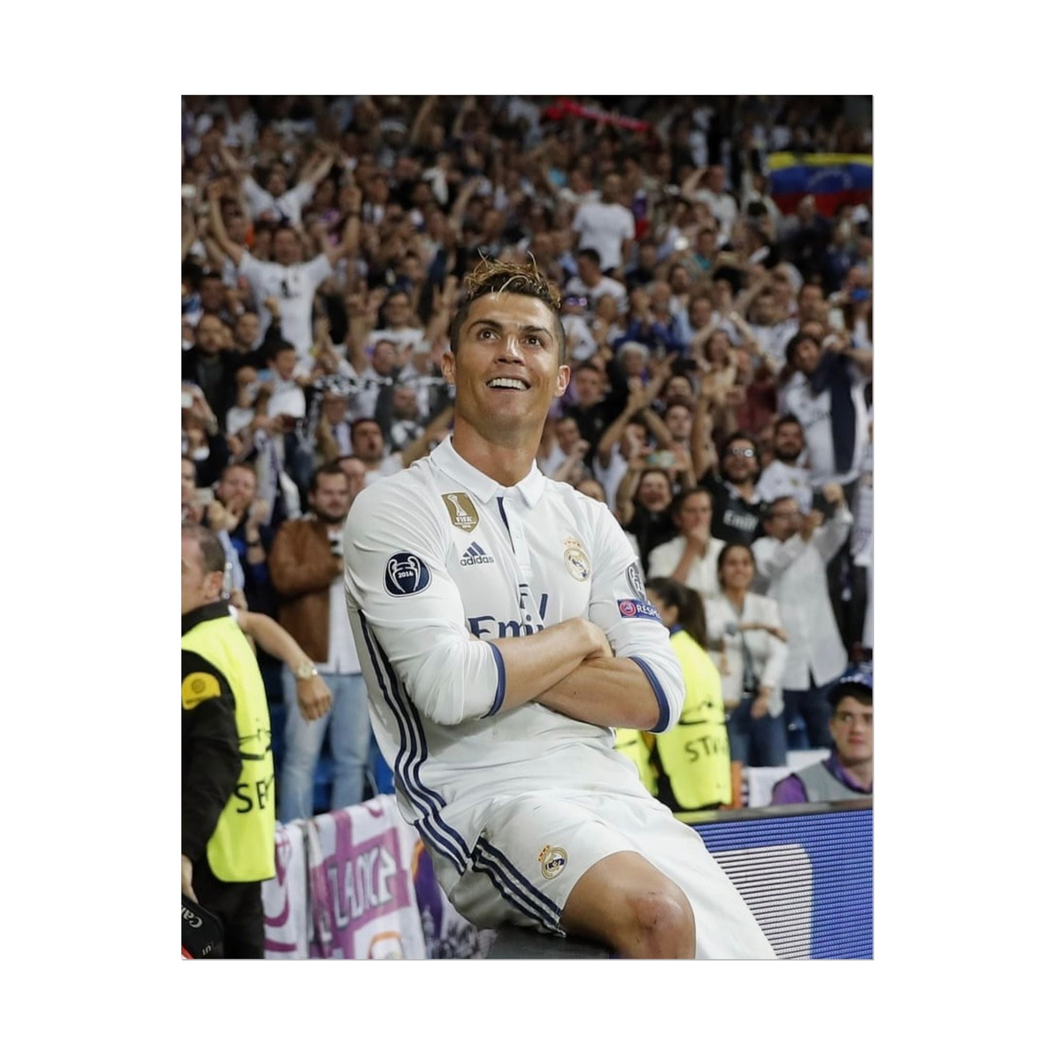Cristiano Ronaldo Celebratory Rolled Poster — Real Madrid Football Wall Art