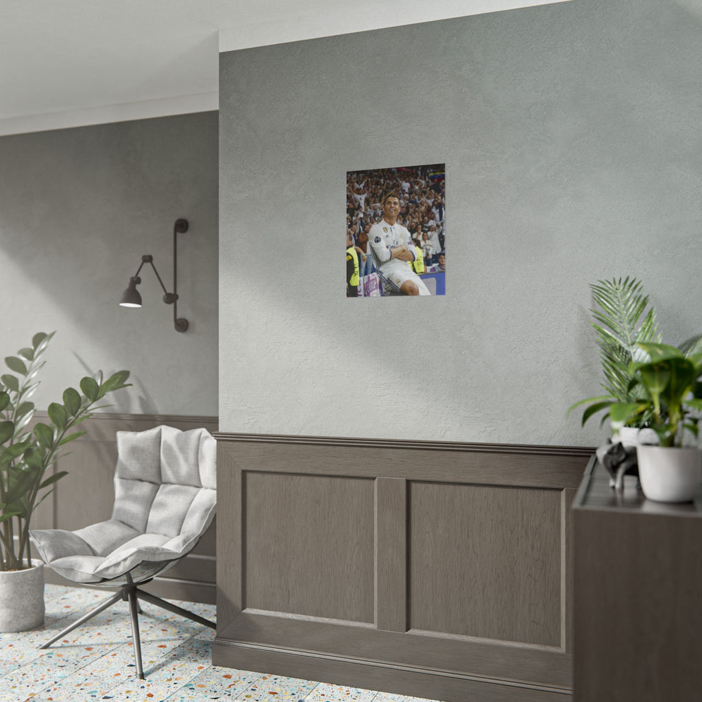Cristiano Ronaldo Celebratory Rolled Poster — Real Madrid Football Wall Art