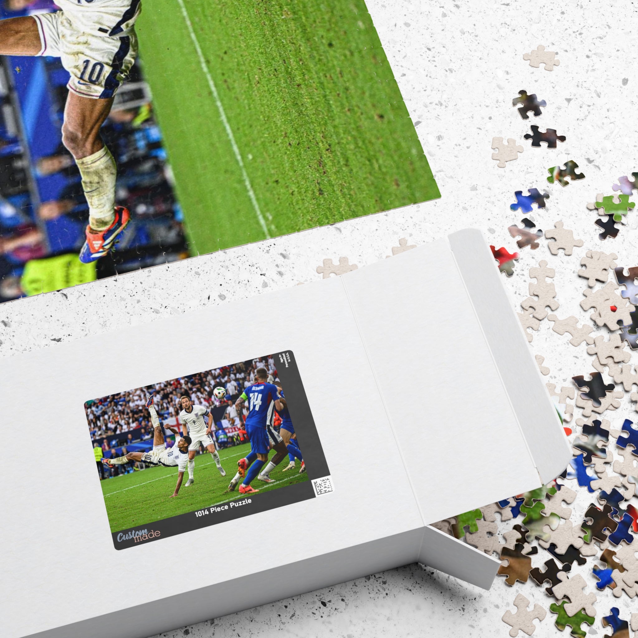Jude Bellingham Bicycle Kick Photo Puzzle — Stadium Action Jigsaw (110/252/520/1014 Piece)