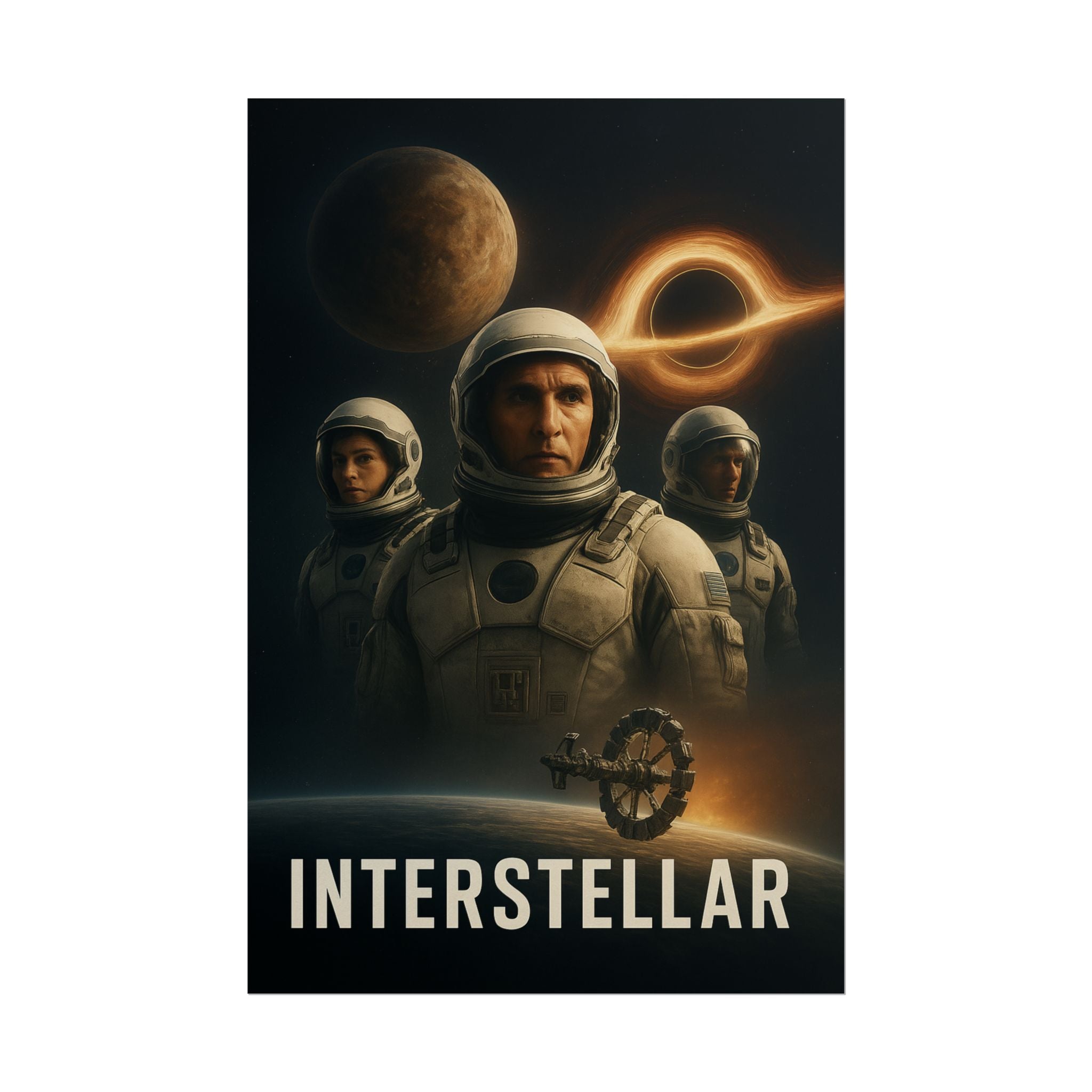 Interstellar Movie Poster — Rolled Sci‑Fi Poster