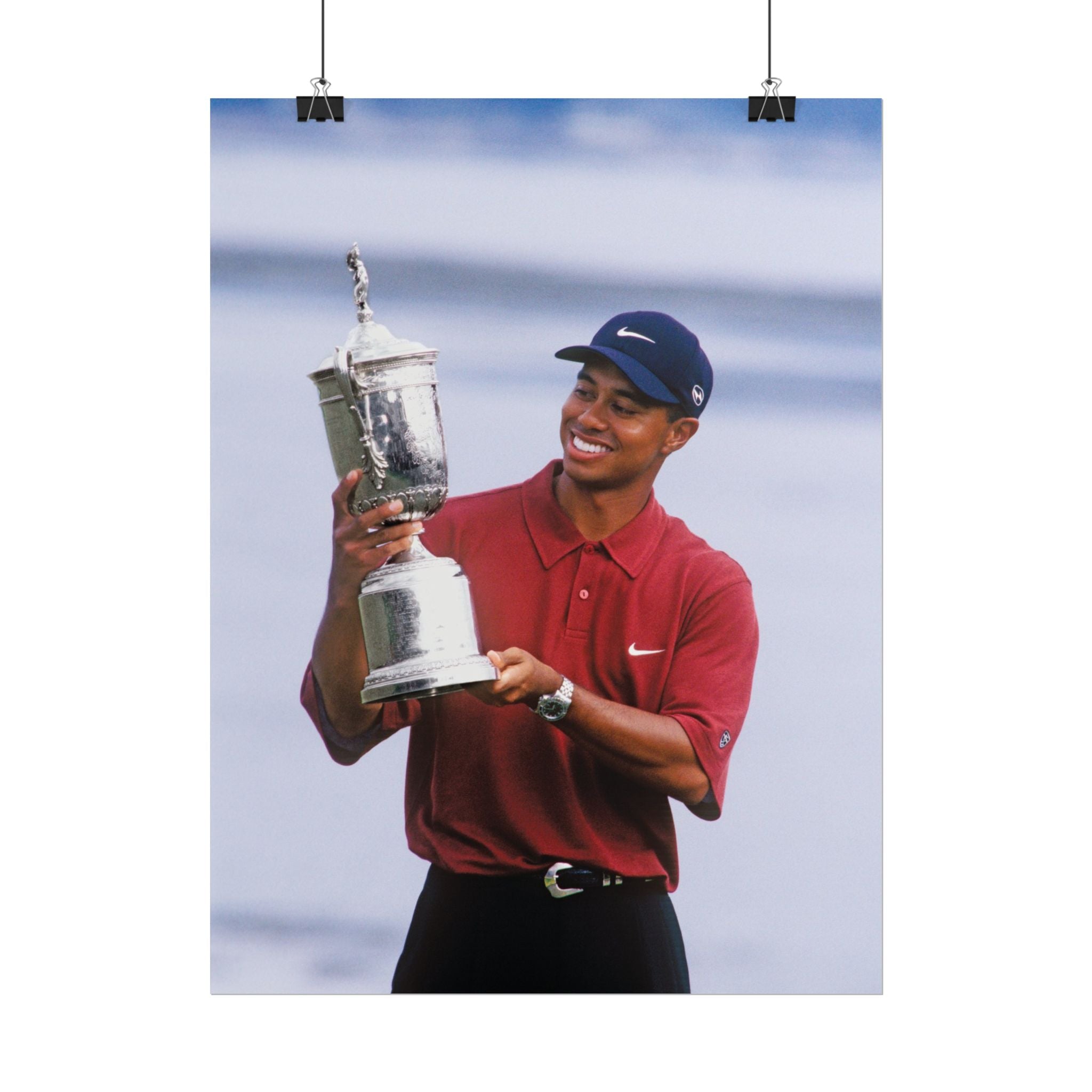Tiger Woods - Golf Champion Trophy Poster — Rolled Sports Poster