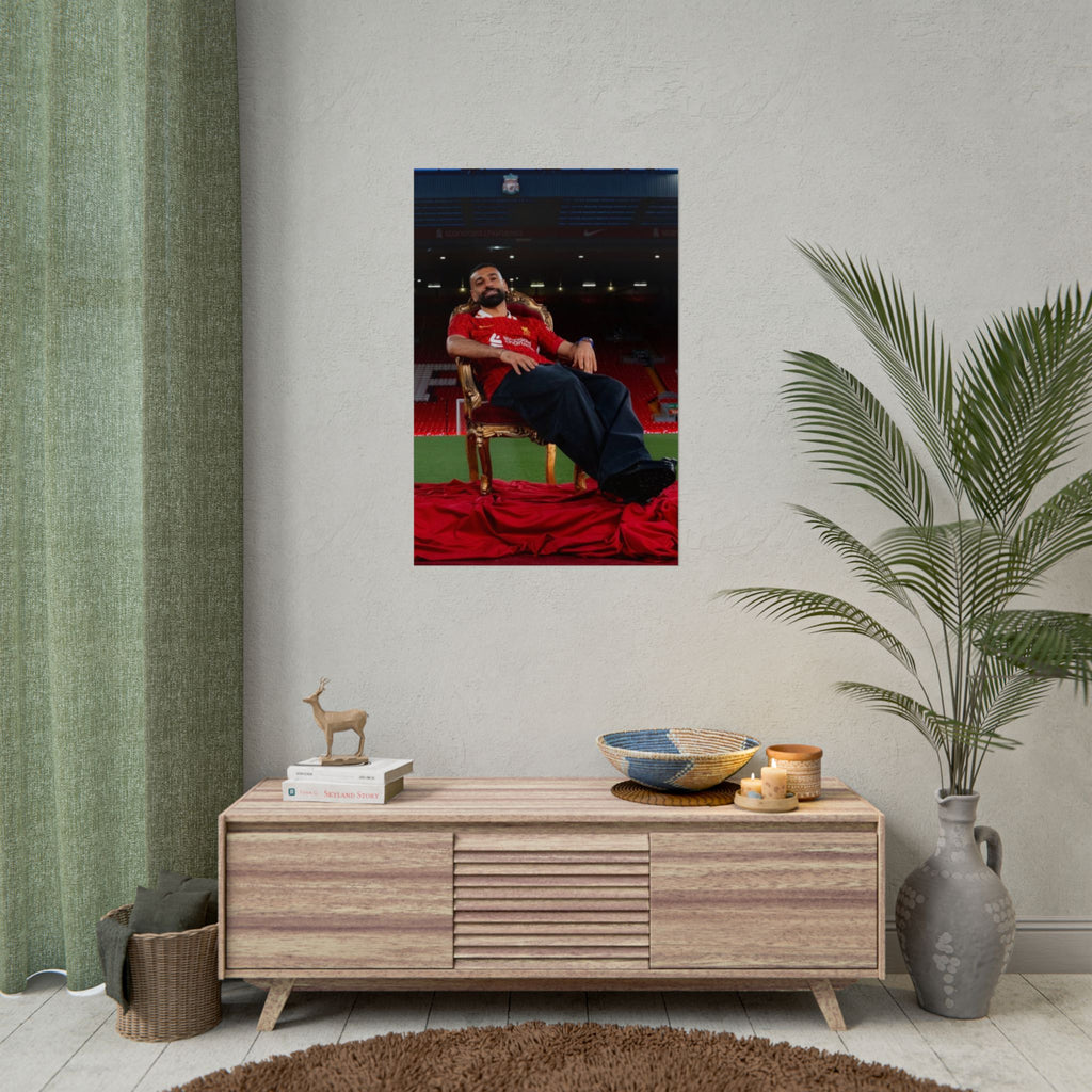 Mo Salah Poster — Liverpool Legend Throne Rolled Poster