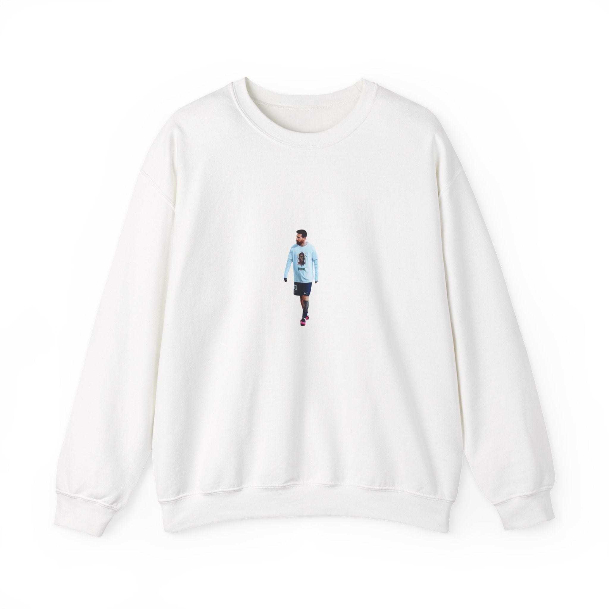 Lionel Messi Crewneck Sweatshirt — Minimal Photo Print Pullover featuring Casual Walker Design