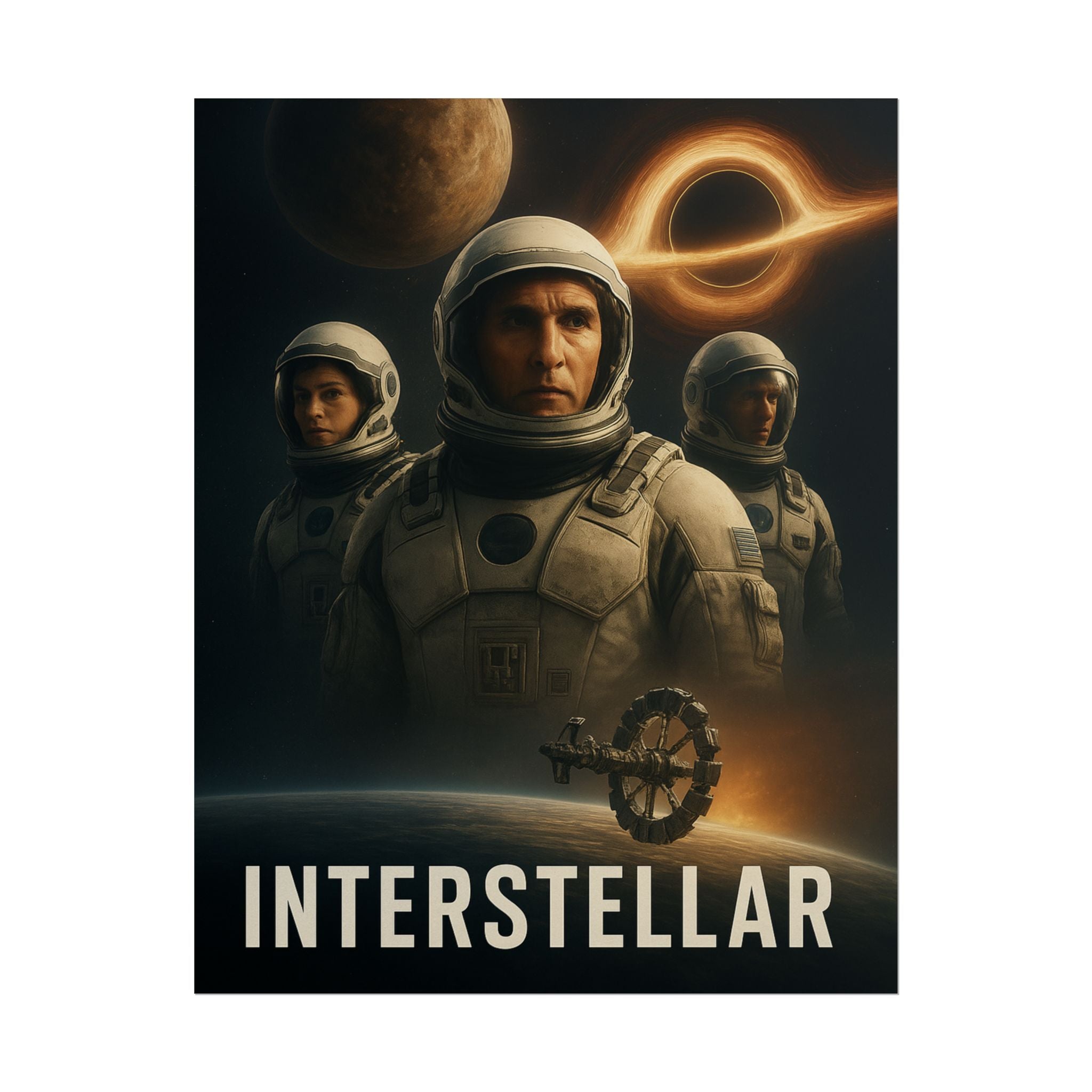 Interstellar Movie Poster — Rolled Sci‑Fi Poster