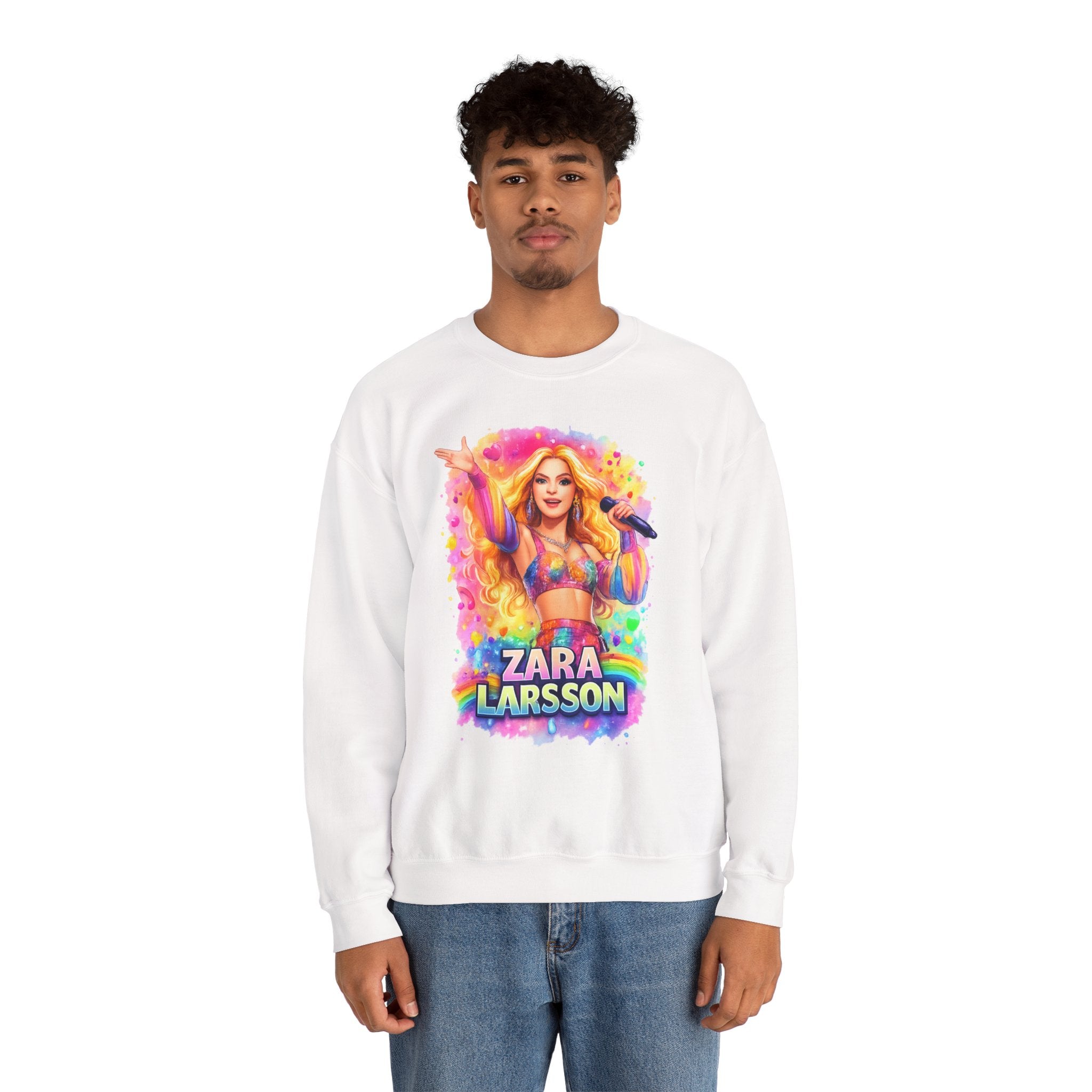 Zara Larsson Graphic Sweatshirt - Colorful Pop Star Crewneck