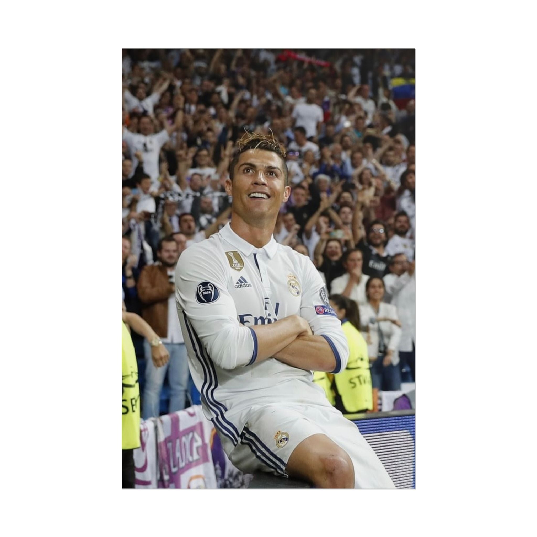 Cristiano Ronaldo Celebratory Rolled Poster — Real Madrid Football Wall Art