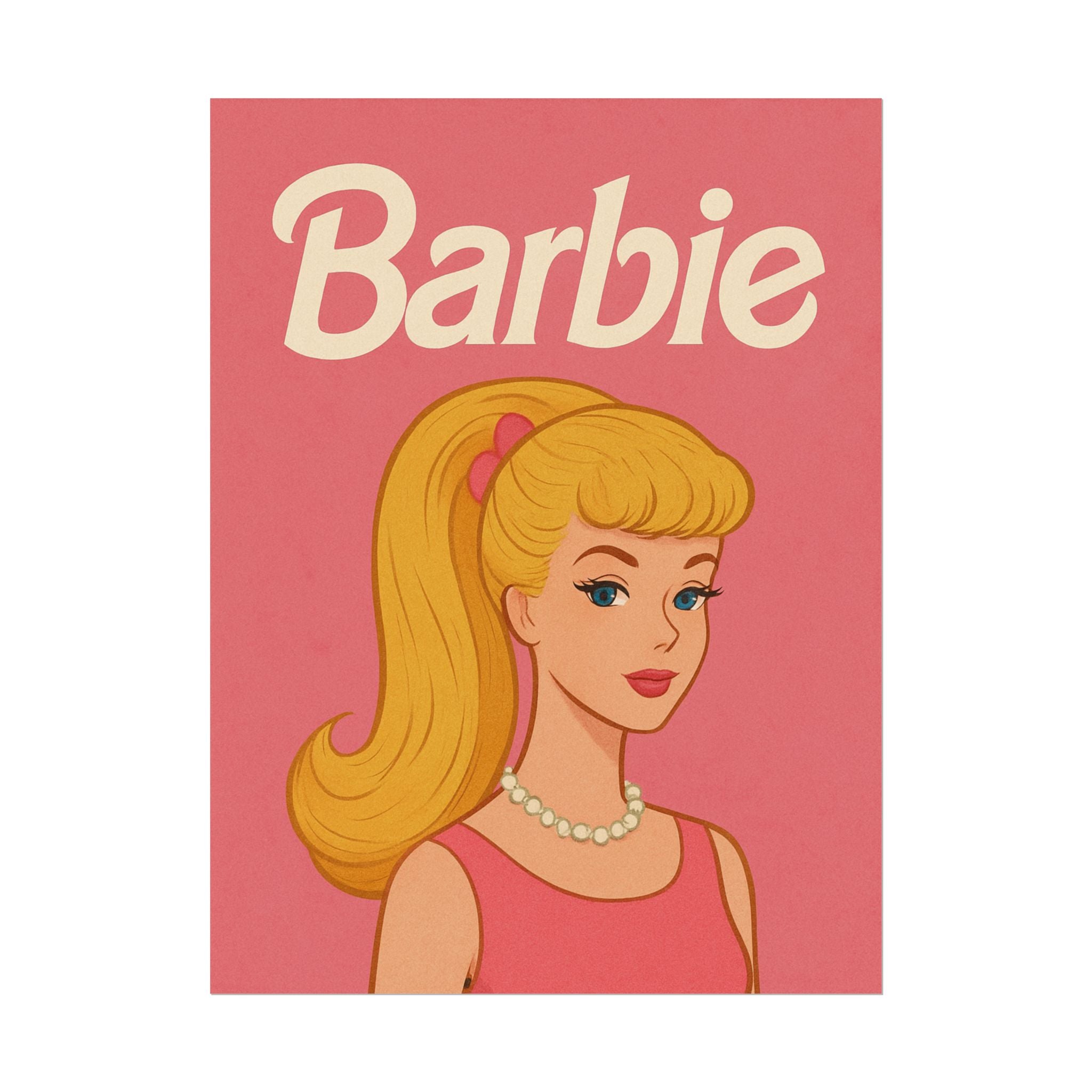 Vintage Pink Barbie Poster - Rolled Art Print