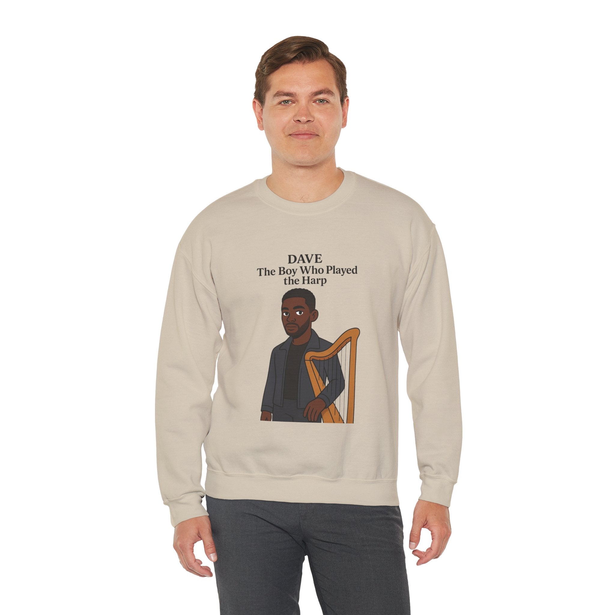 Dave Sweatshirt — "The Boy Who Played the Harp" Graphic Crewneck