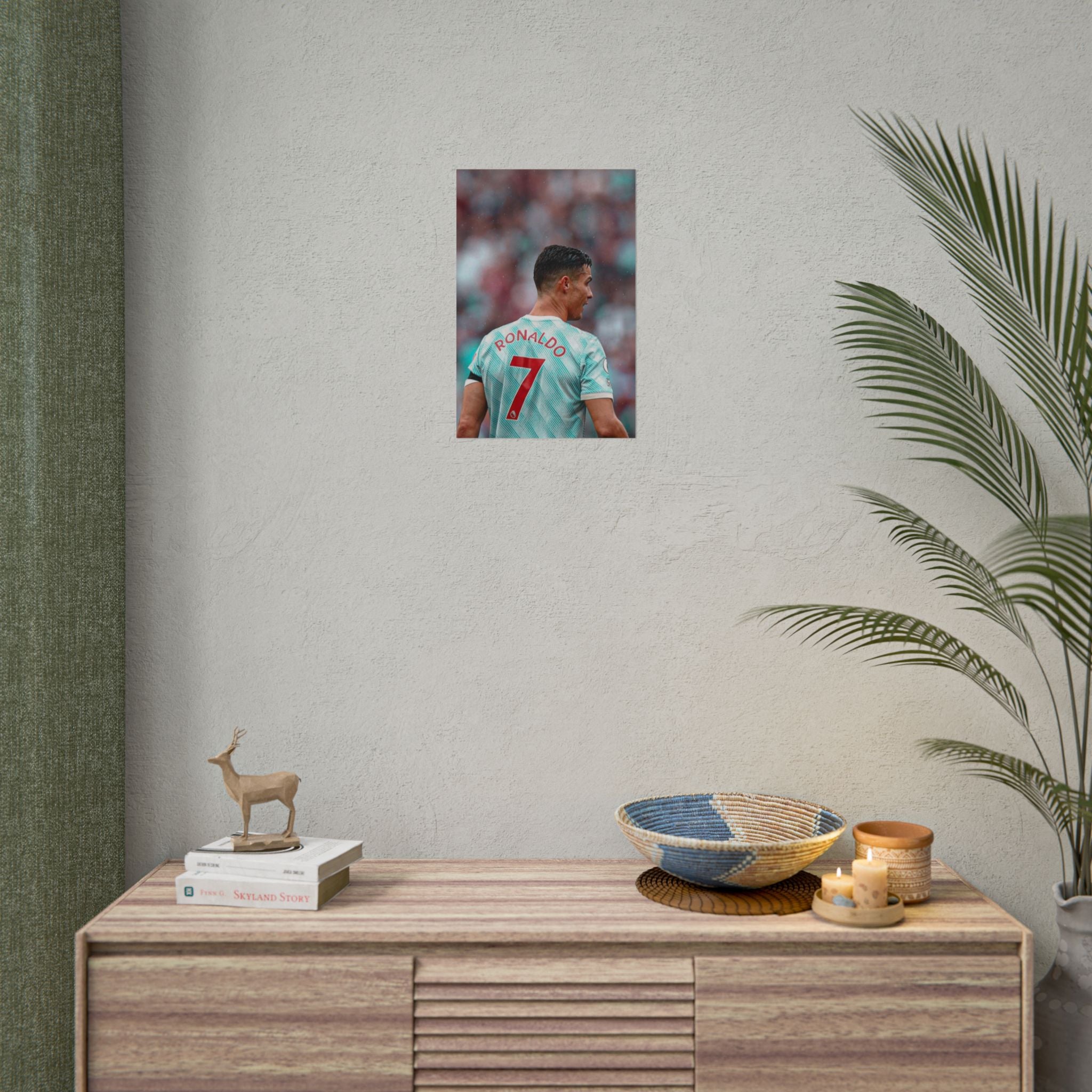 Cristiano Ronaldo Soccer Star Jersey Poster - Number 7 Back View Rolled Print