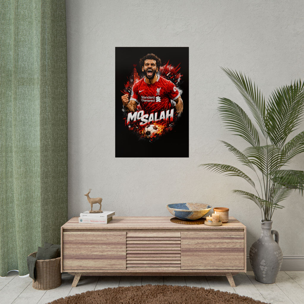 Mohamed Salah Football Poster — Rolled Soccer Wall Art