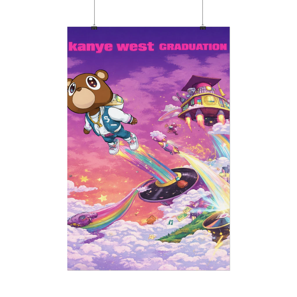 Kanye Graduation Album Art Poster - Colorful Kanye Graduation Print