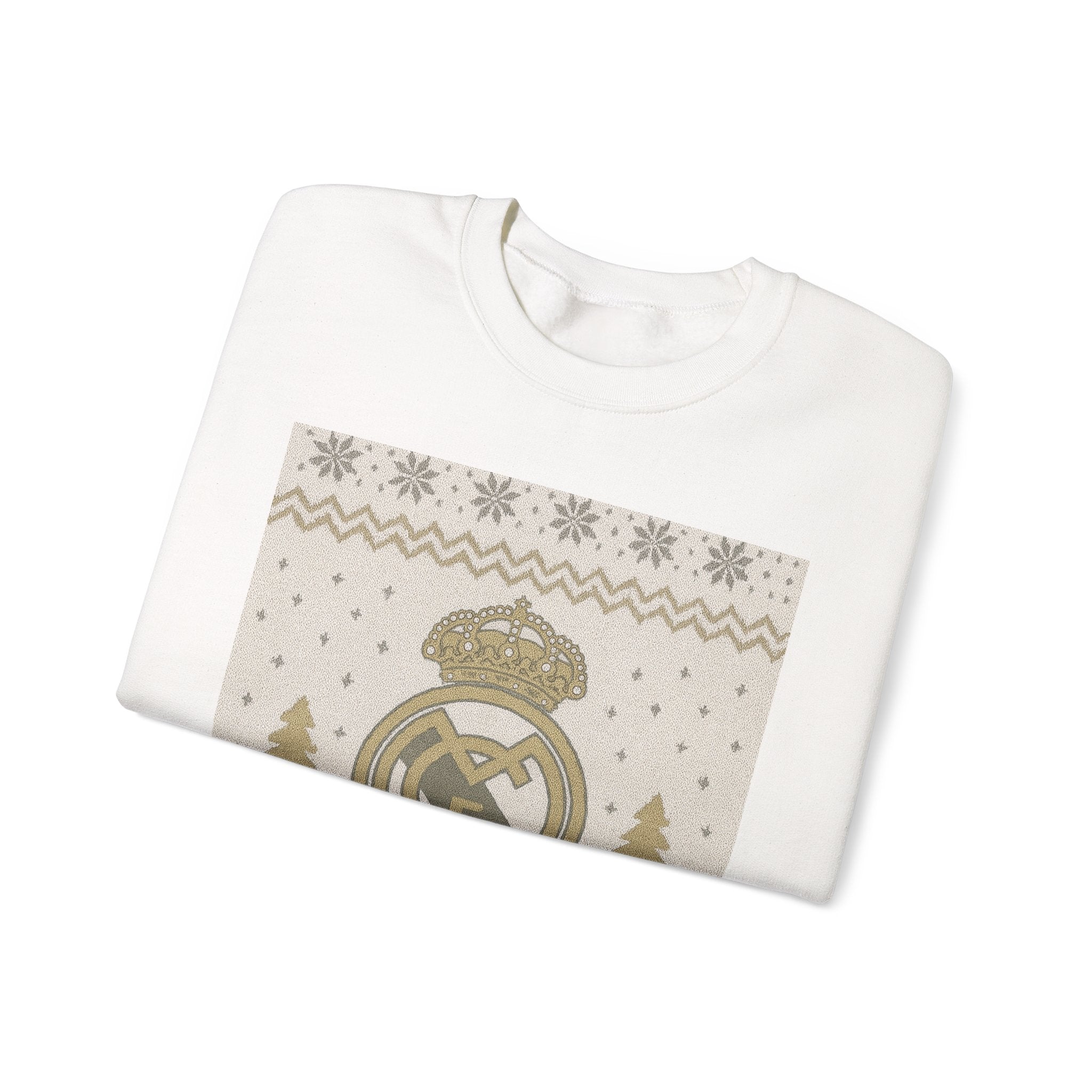 Real Madrid White and Gold Sweatshirt