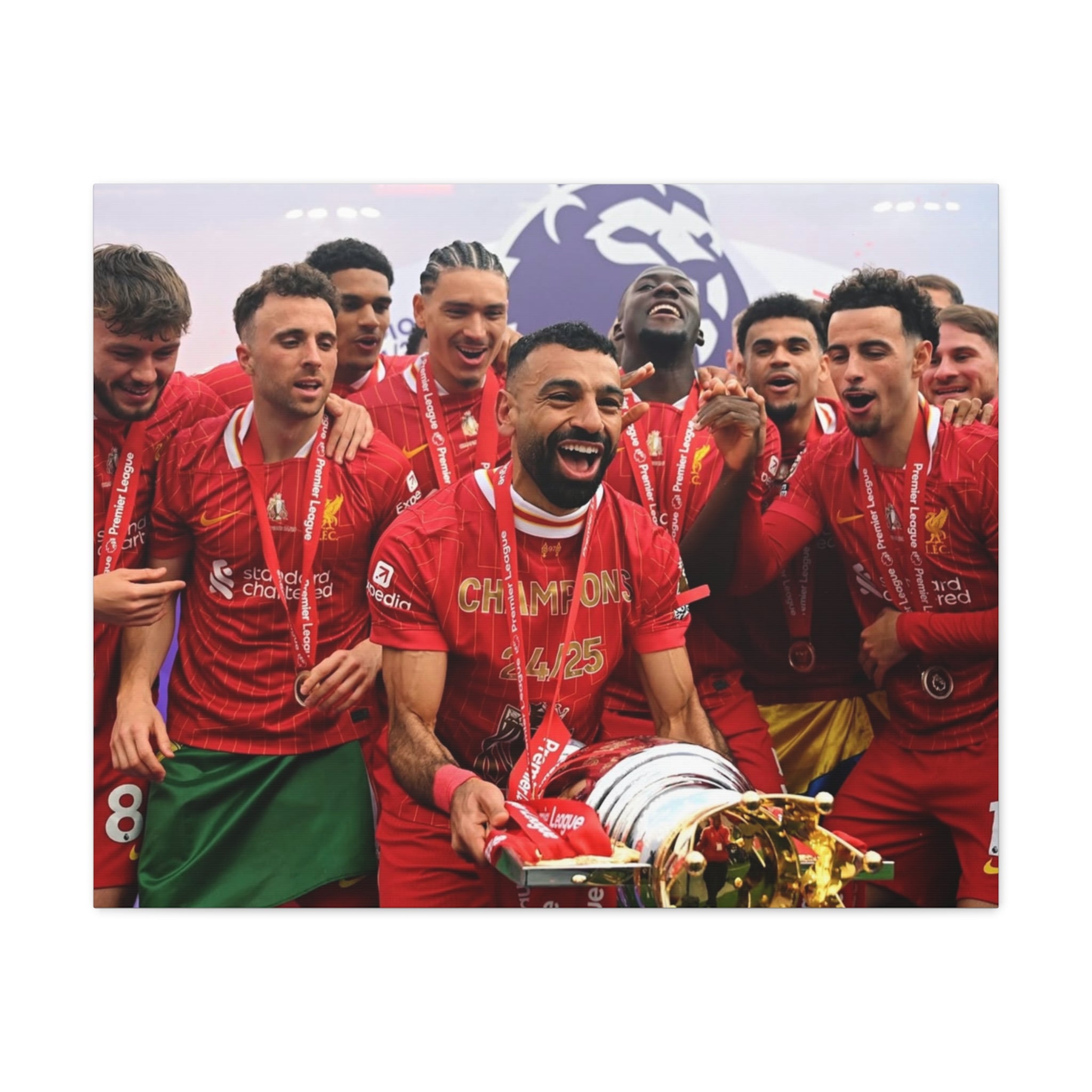 Liverpool Premier League Champions Celebration Matte Canvas Print