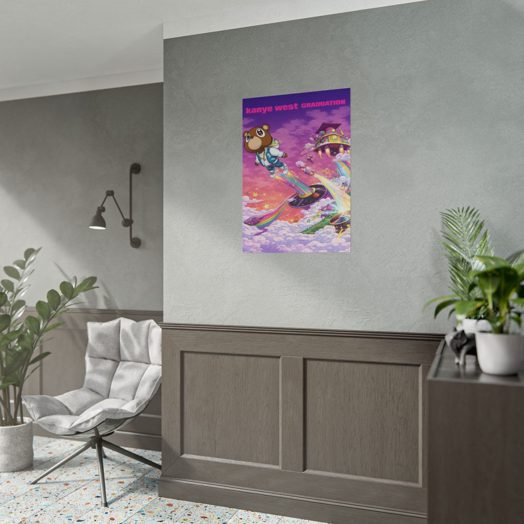 Kanye Graduation Album Art Poster - Colorful Kanye Graduation Print