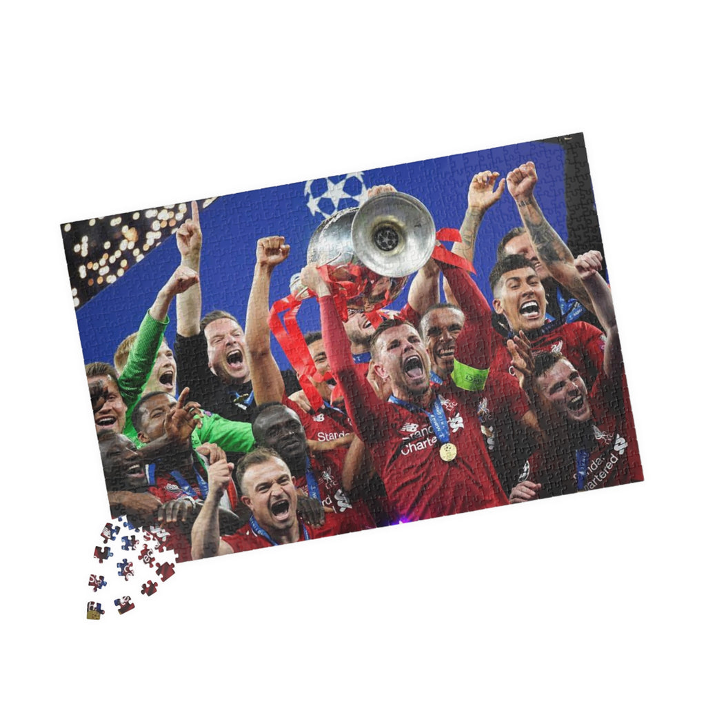 Liverpool Champions League Winners Celebration Puzzle — Soccer Trophy Victory Jigsaw (110–1014 pcs)